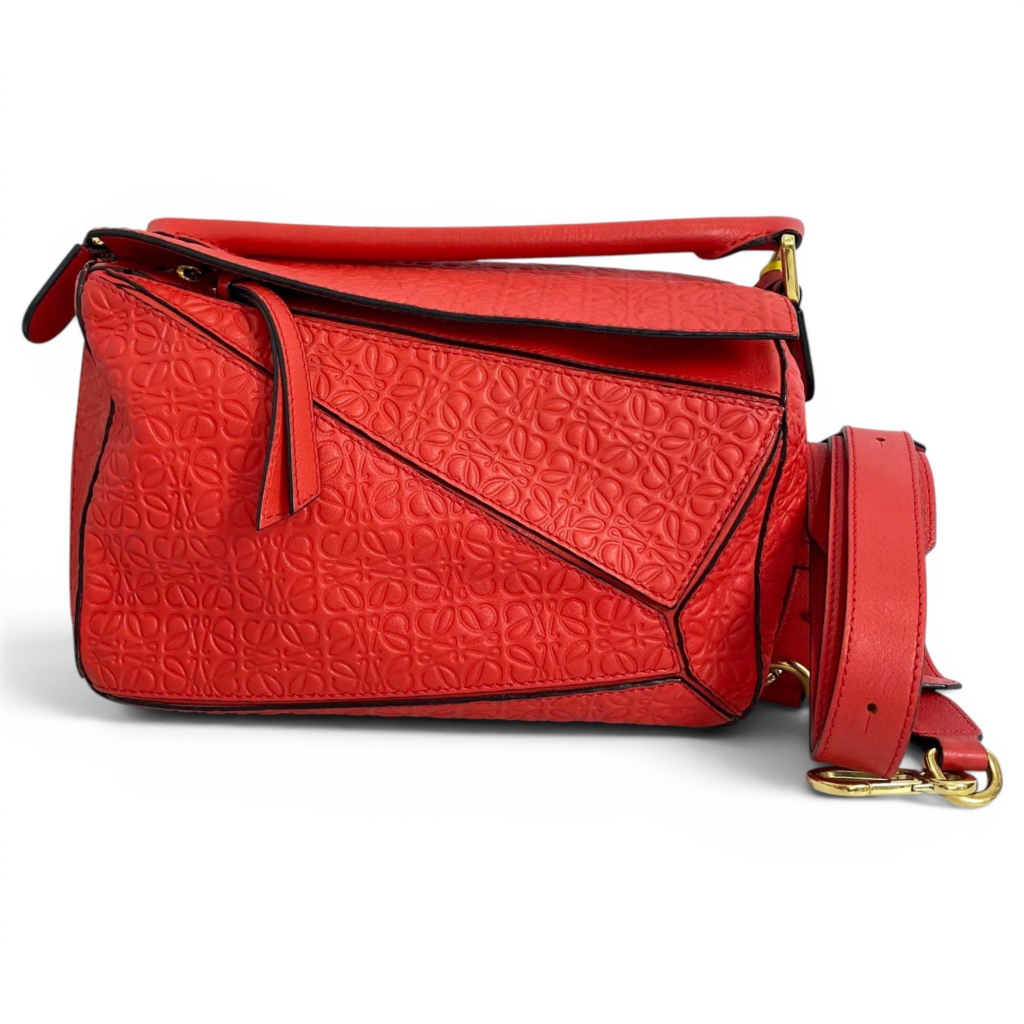 Puzzle leather crossbody bag