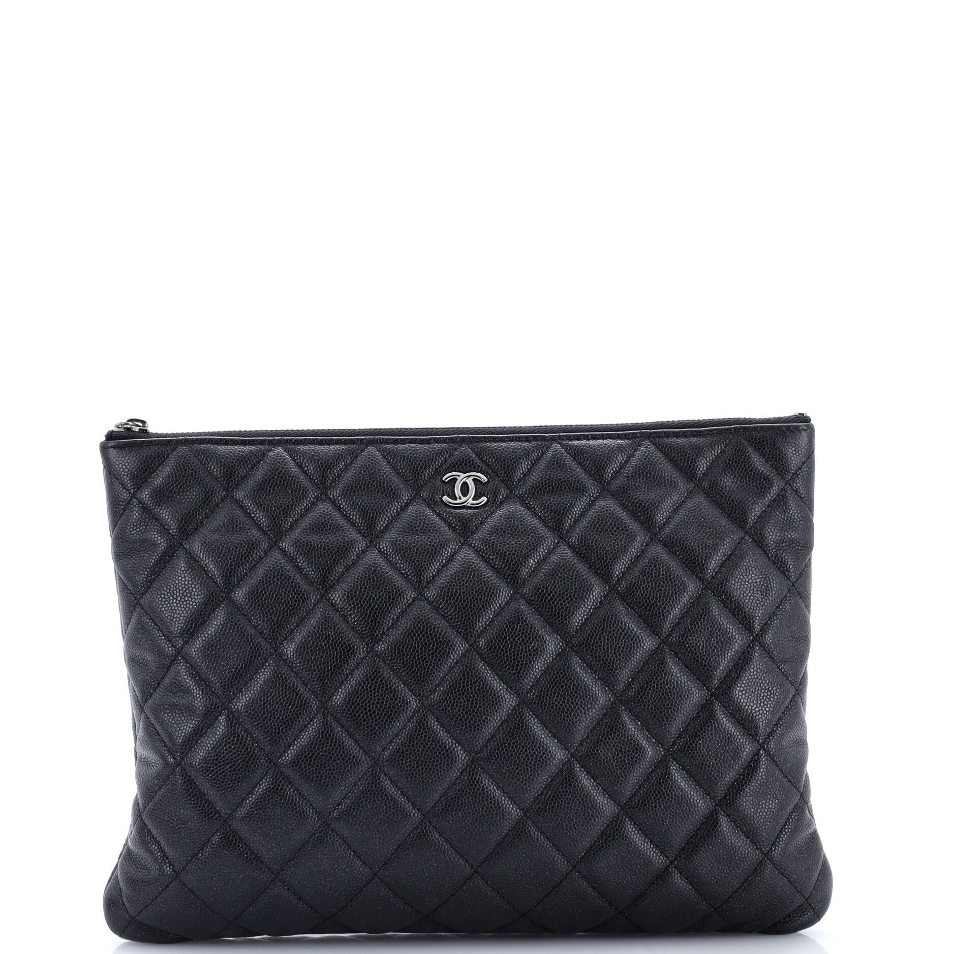 O Case Clutch Quilted Caviar Medium
