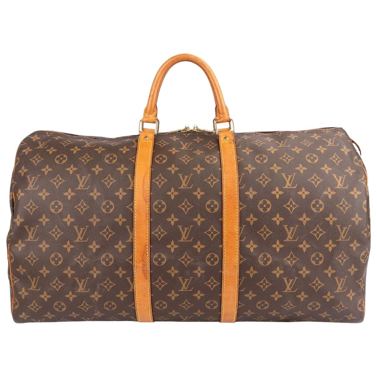 Keepall leather travel bag
