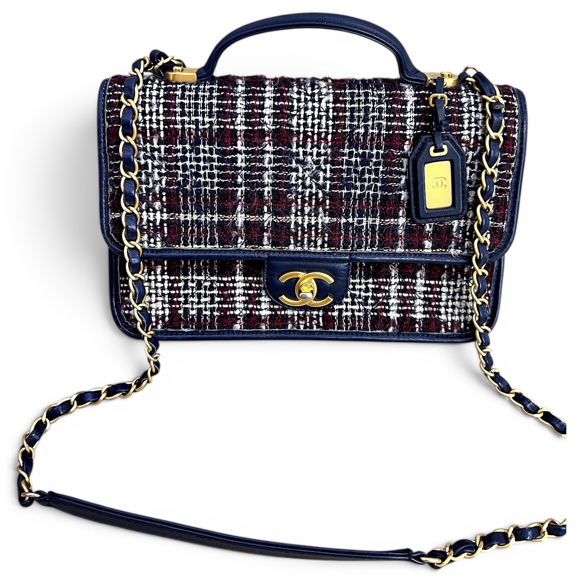 Coco Handle tweed handbag