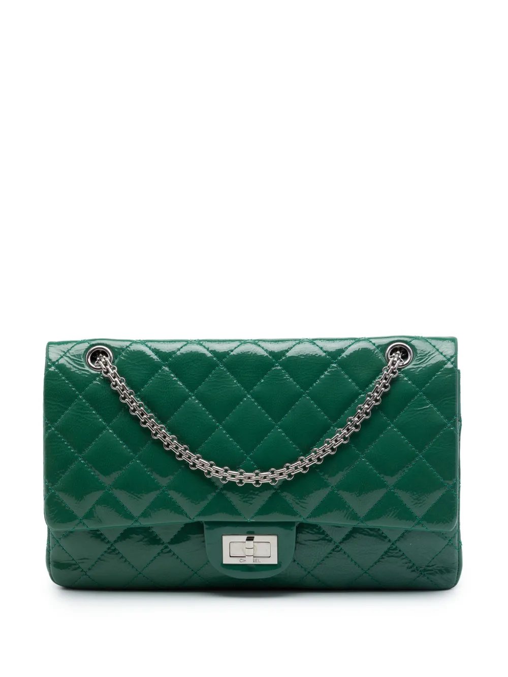 2010-2011 Quilted Crinkled Patent Reissue 2.55 Double Flap 227 shoulder bag