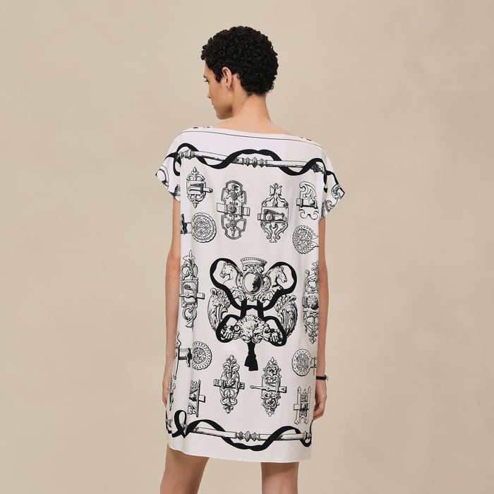Blanc Nacre "Ferronnerie Remix" Tunic