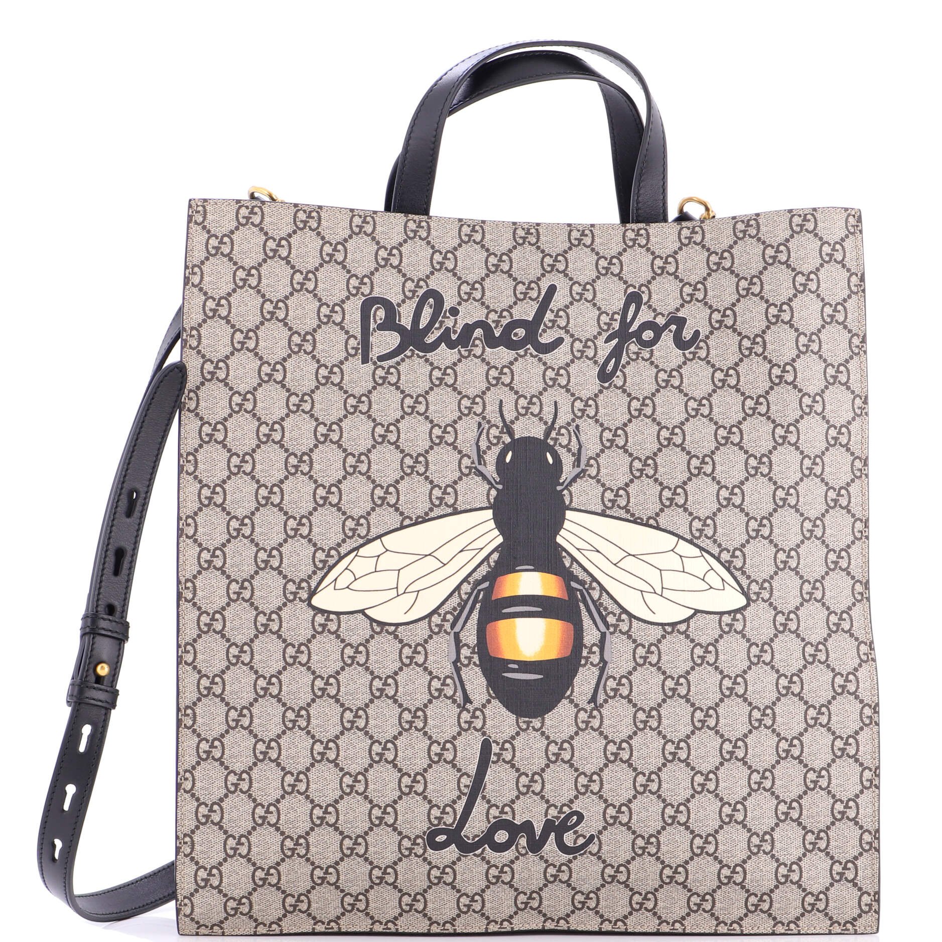 Gucci Convertible Soft Open Tote Printed GG Coated Canvas Tall