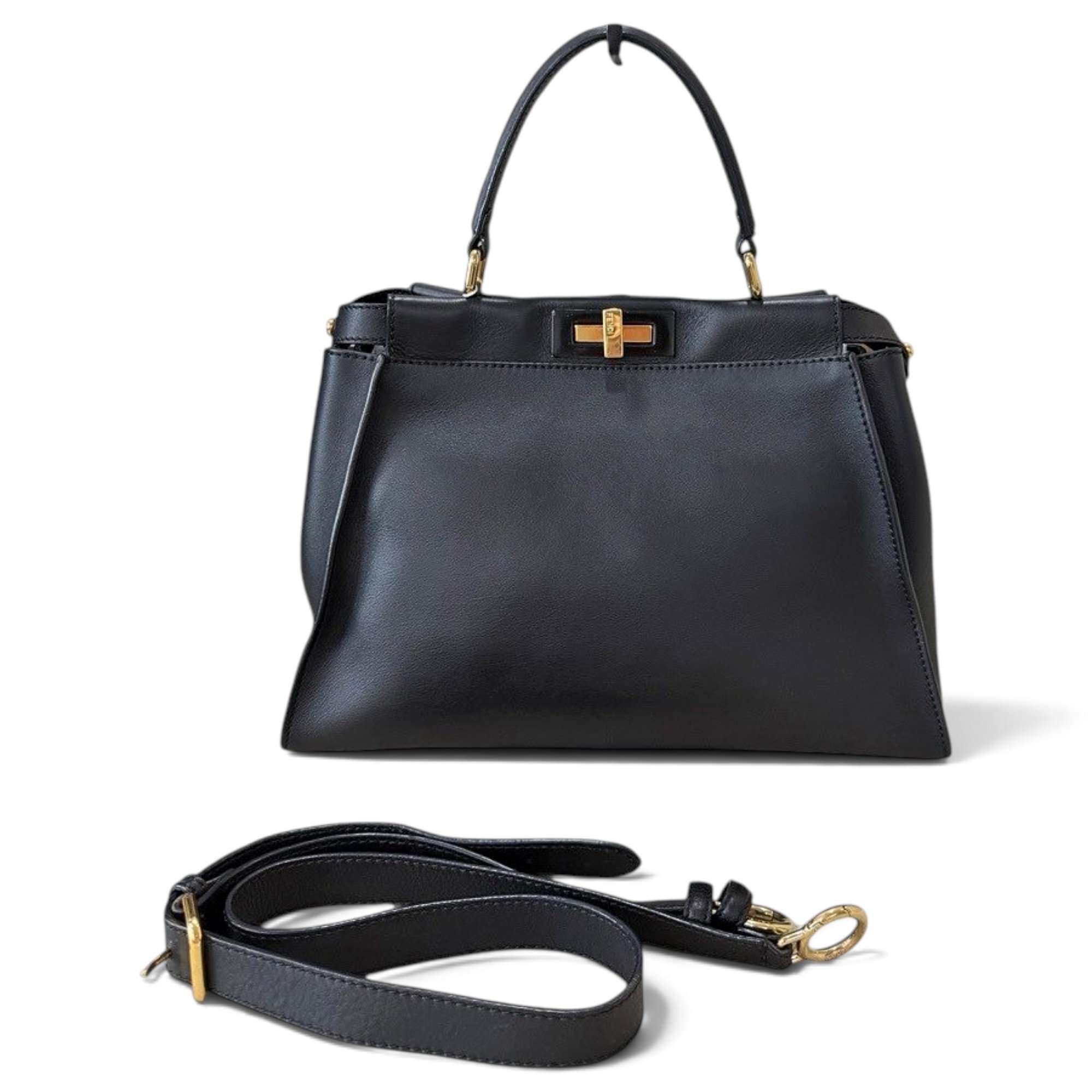 Peekaboo leather handbag