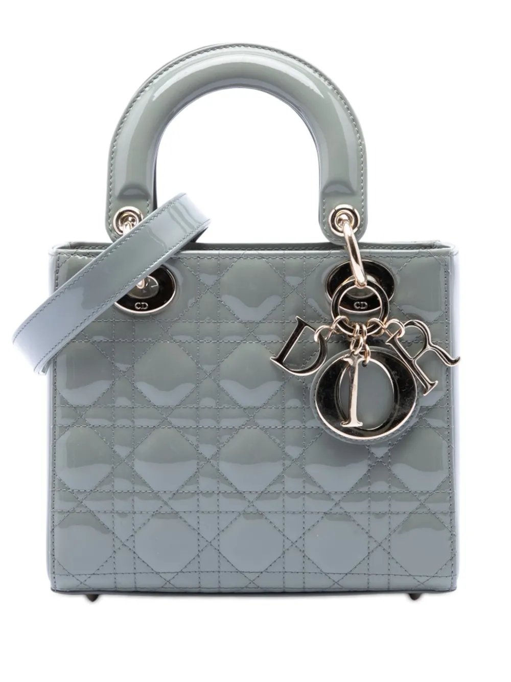 2015 Small Patent Cannage Lady Dior satchel
