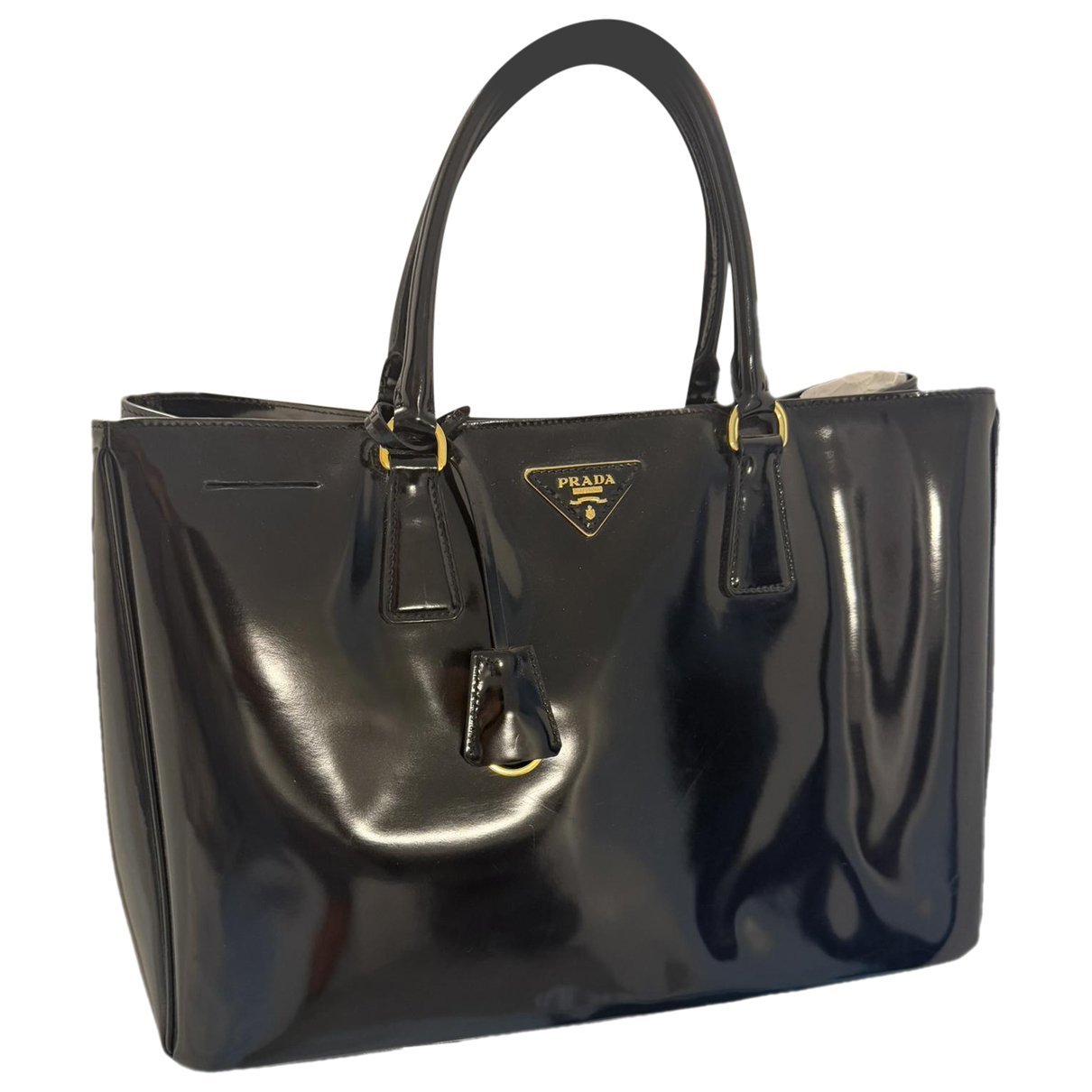 Patent leather handbag