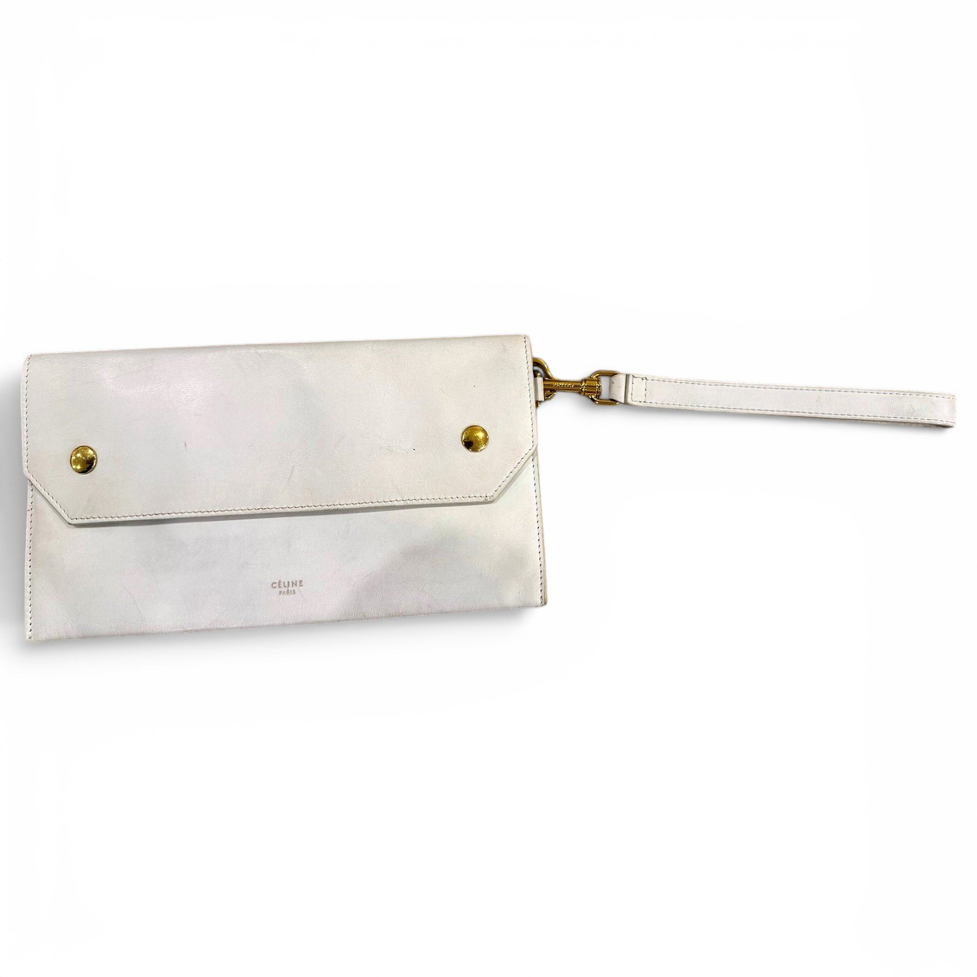 Leather clutch bag