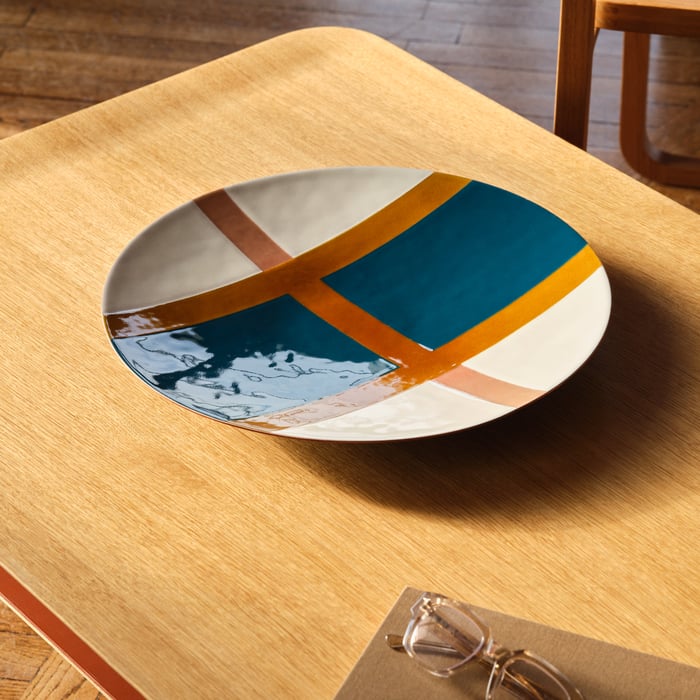 Cornaline Sialk Round Centerpiece, Large Model