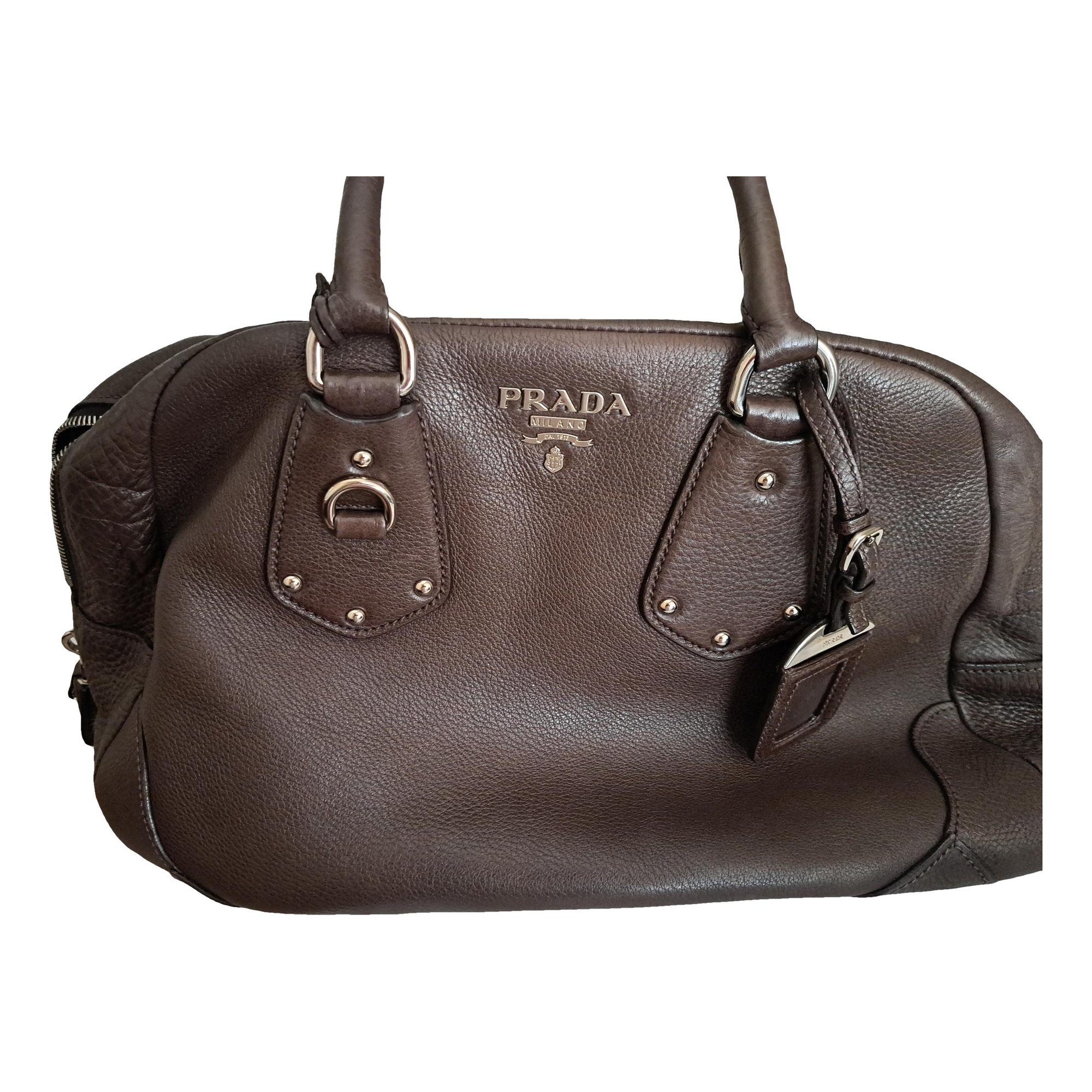 Madras leather handbag