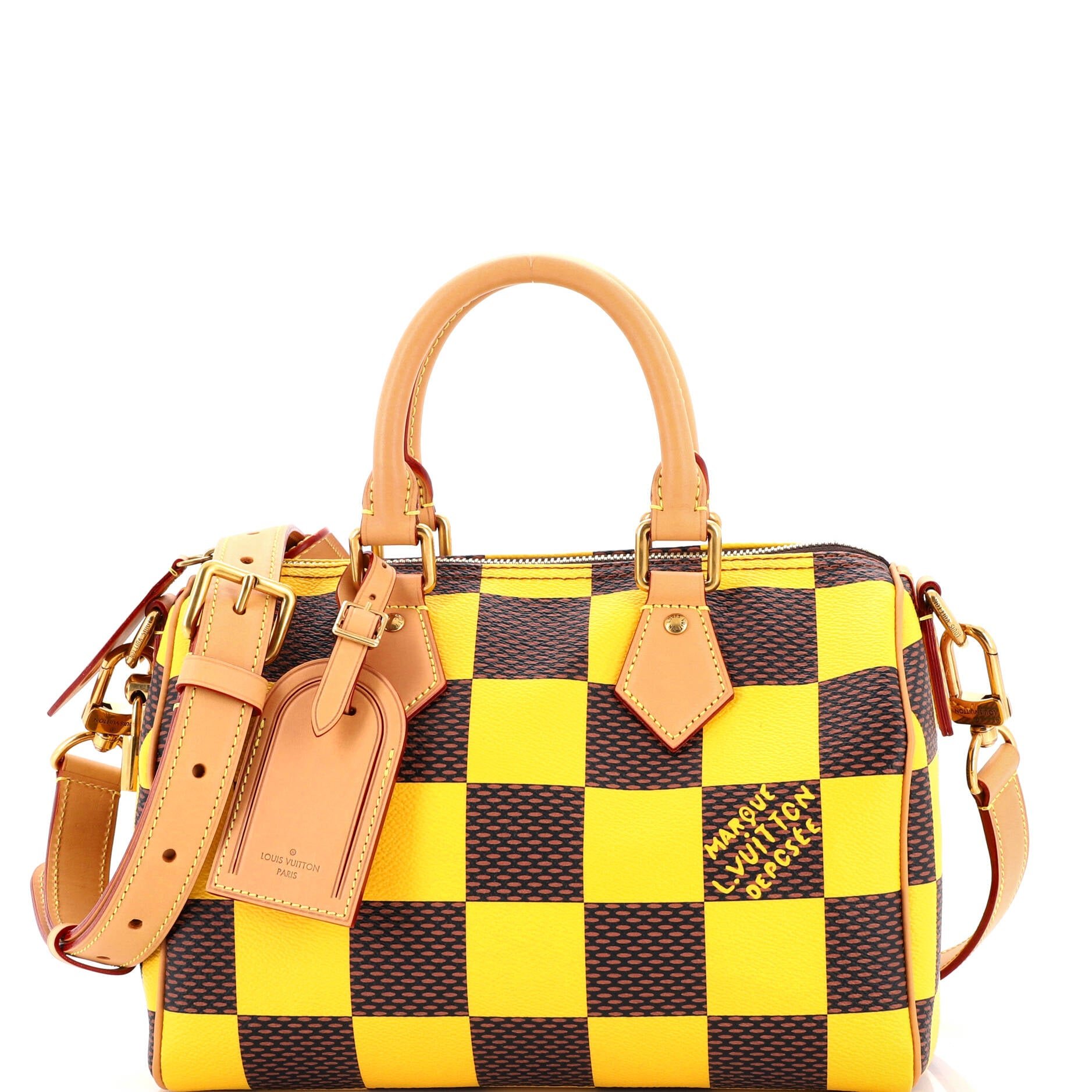 Louis Vuitton Speedy Bandouliere Bag Damier Pop 25