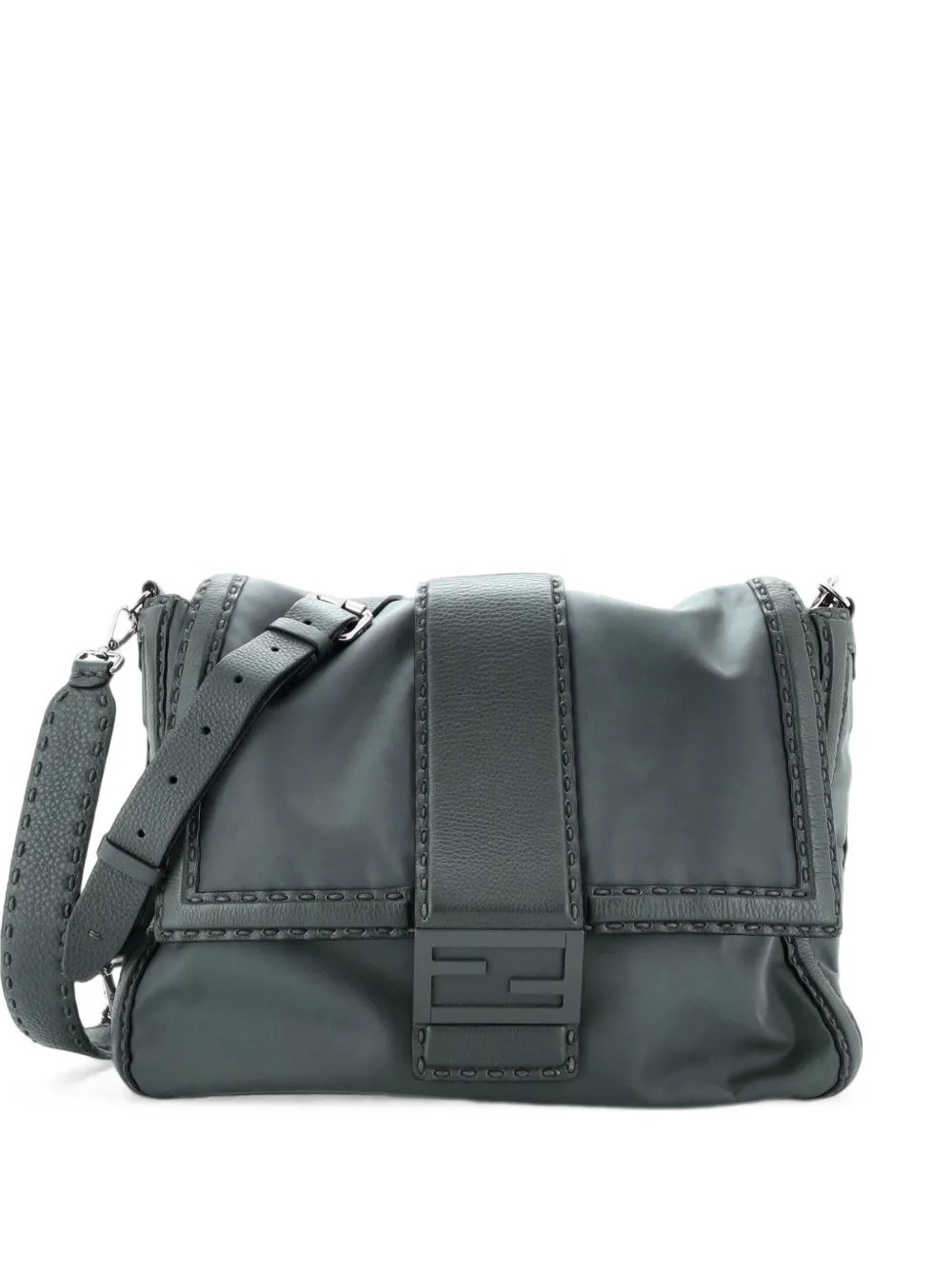 Baguette Flap Messenger Bag Nylon Large crossbody bag