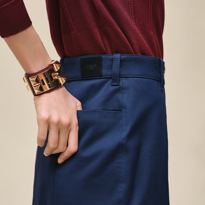 Bleu Outremer Mid-length Skirt