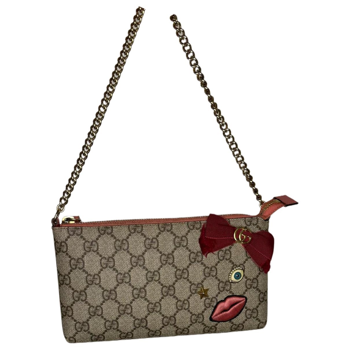 Ophidia leather clutch bag