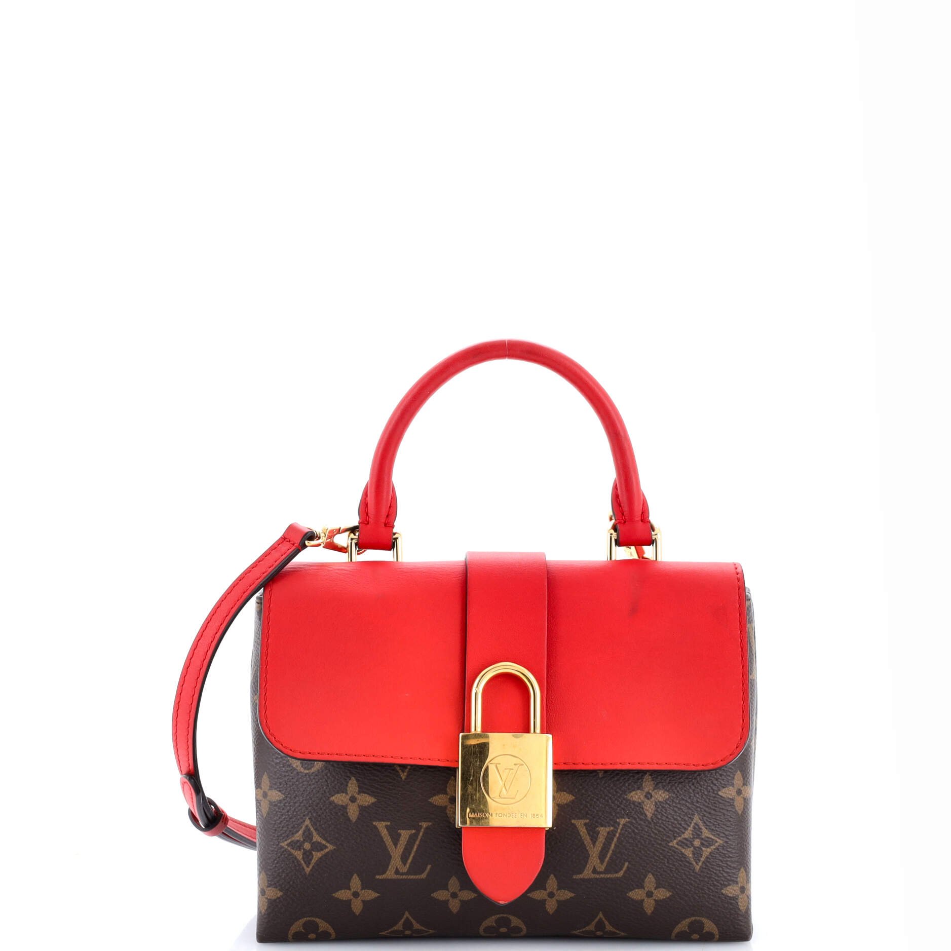 Louis Vuitton Locky Handbag Monogram Canvas with Leather BB