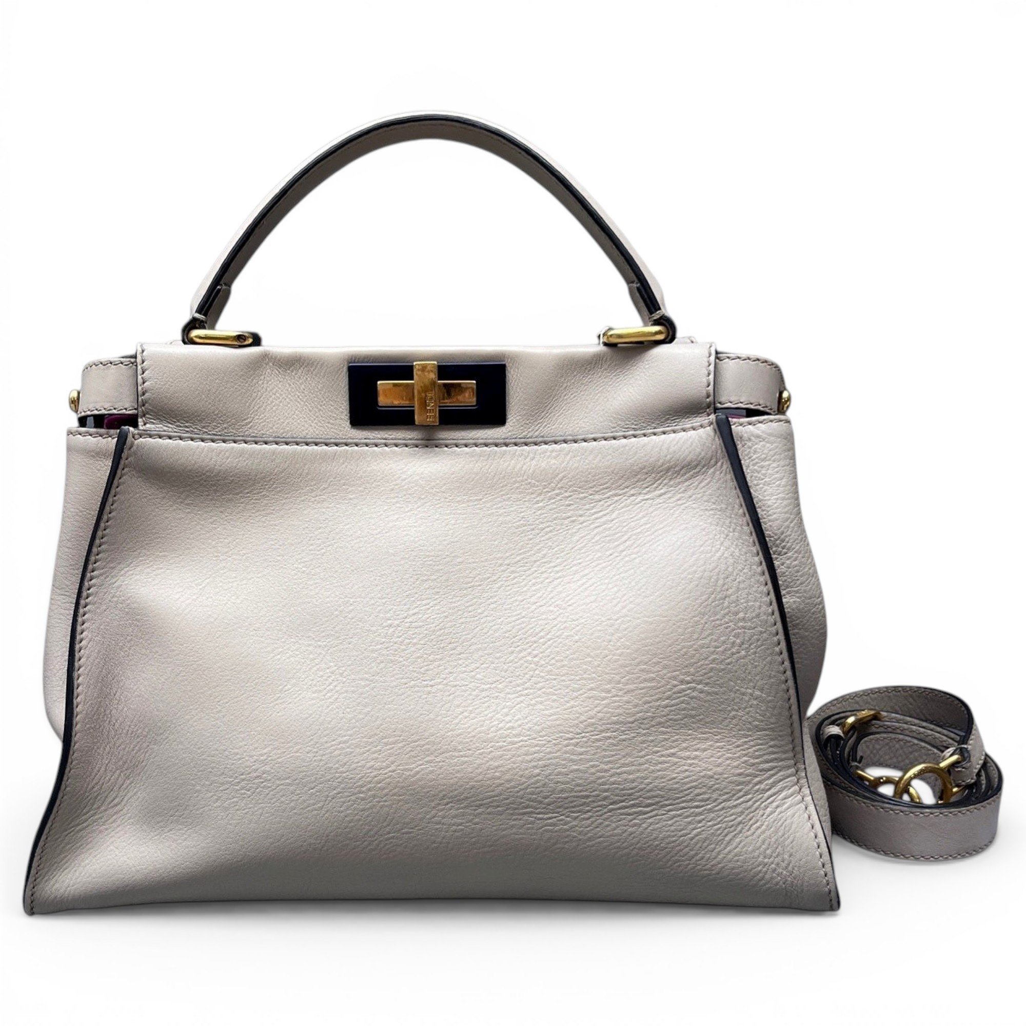 Peekaboo leather handbag