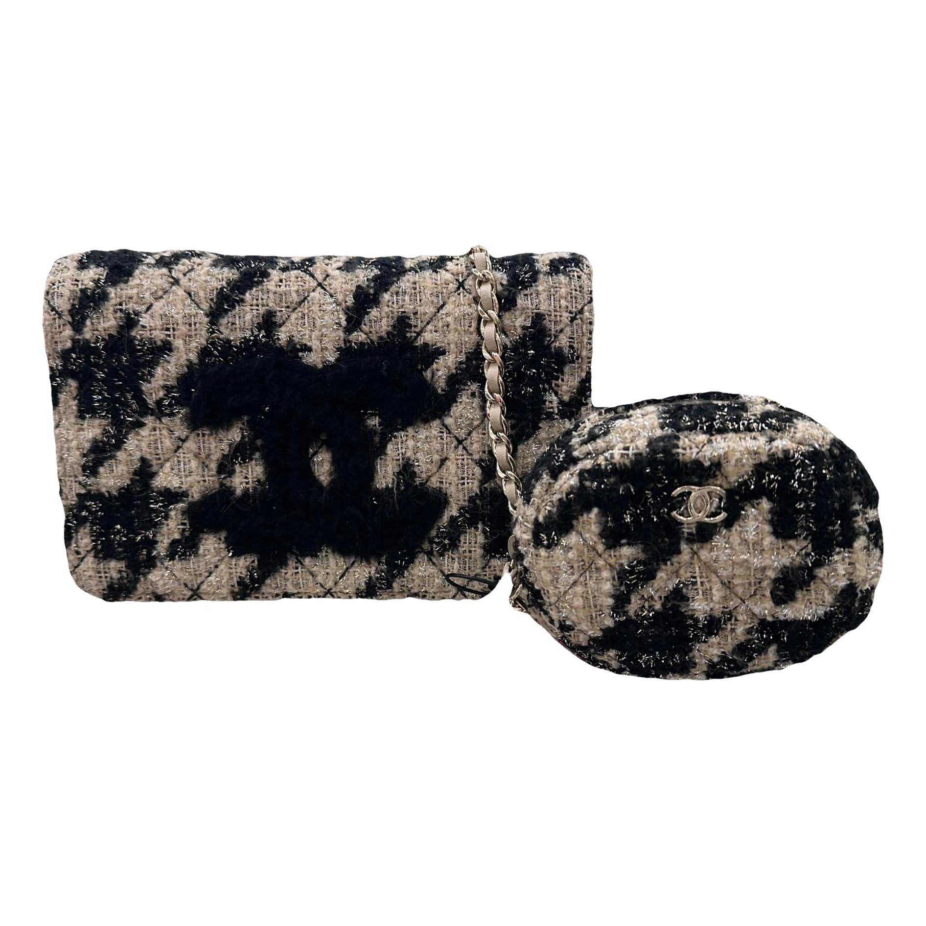 Wallet On Chain Chanel 19 wool handbag
