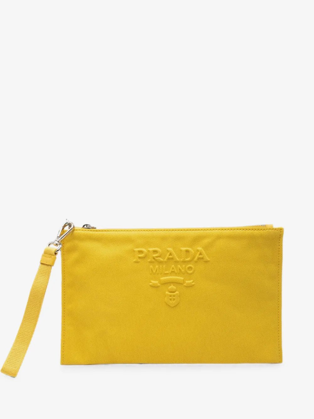 2013-2026 Embossed Logo Canvas Wristlet clutch bag