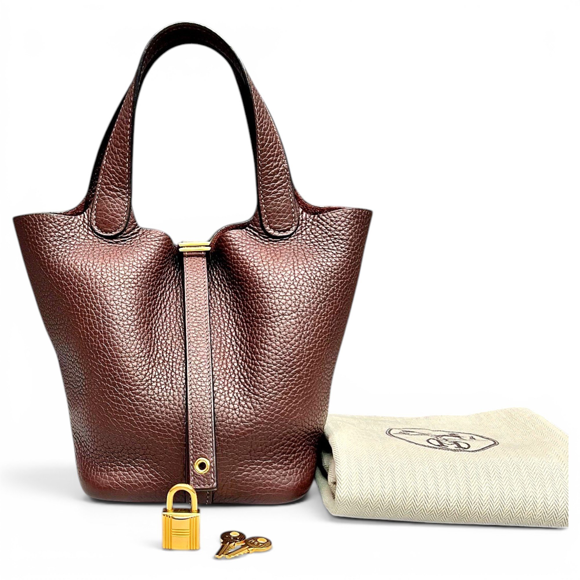 Picotin leather handbag
