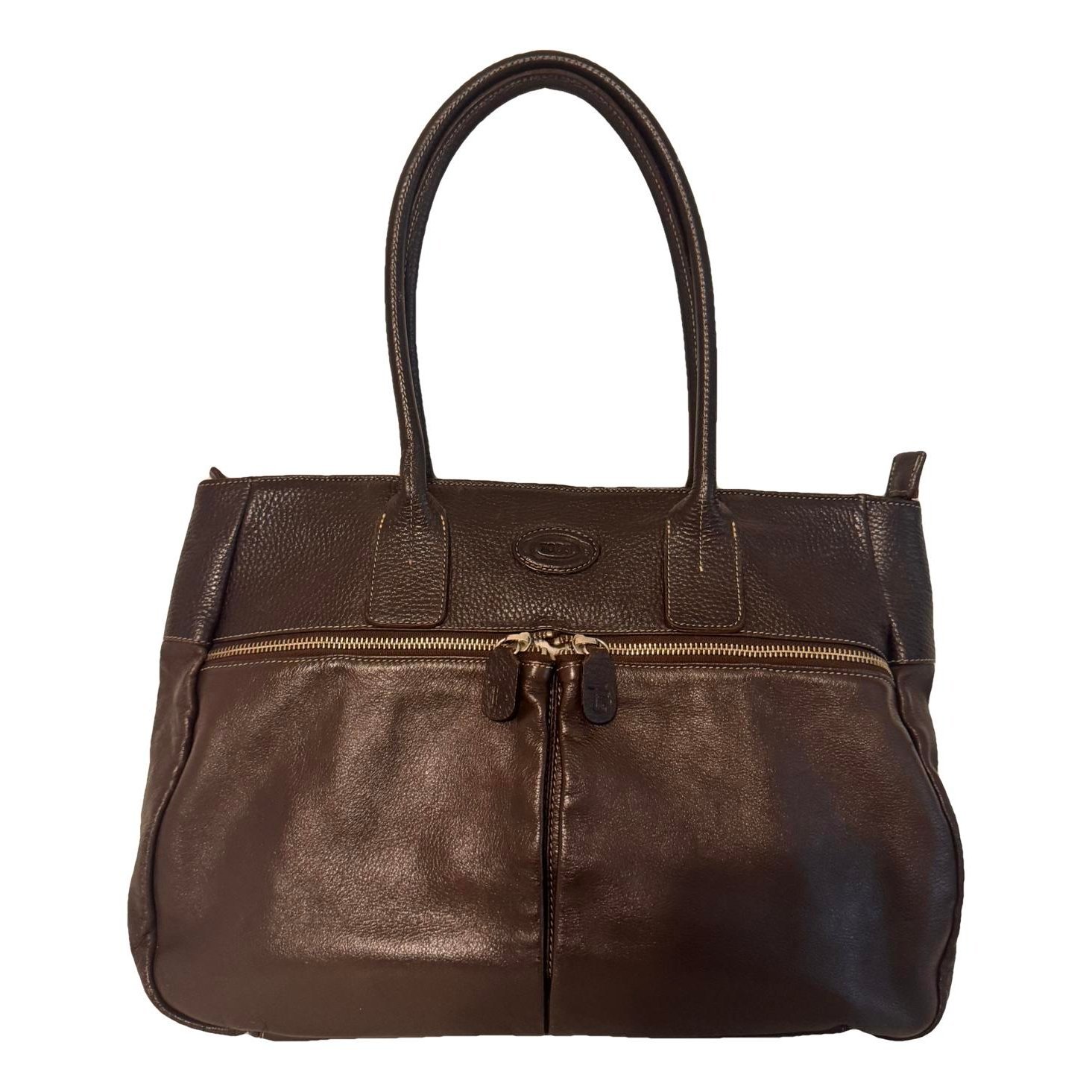 Shopping Media leather handbag