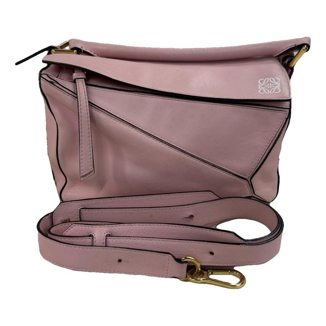 Puzzle leather handbag