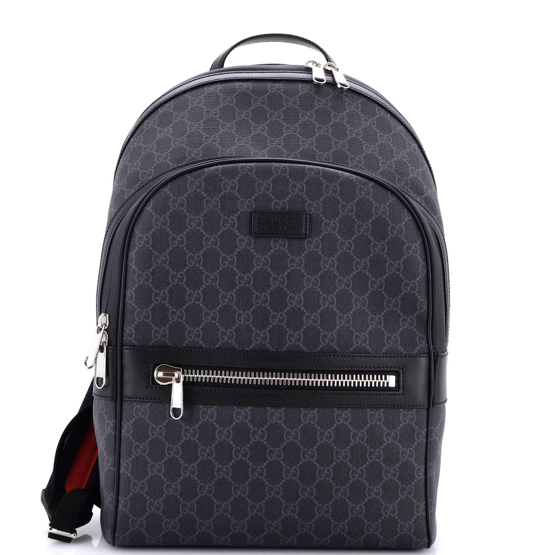 Front Zip Pocket Backpack GG Coated Canvas Medium