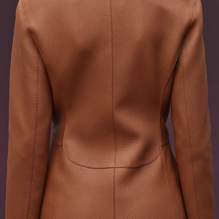 Marron Fauve Manteau Équestre En Cuir