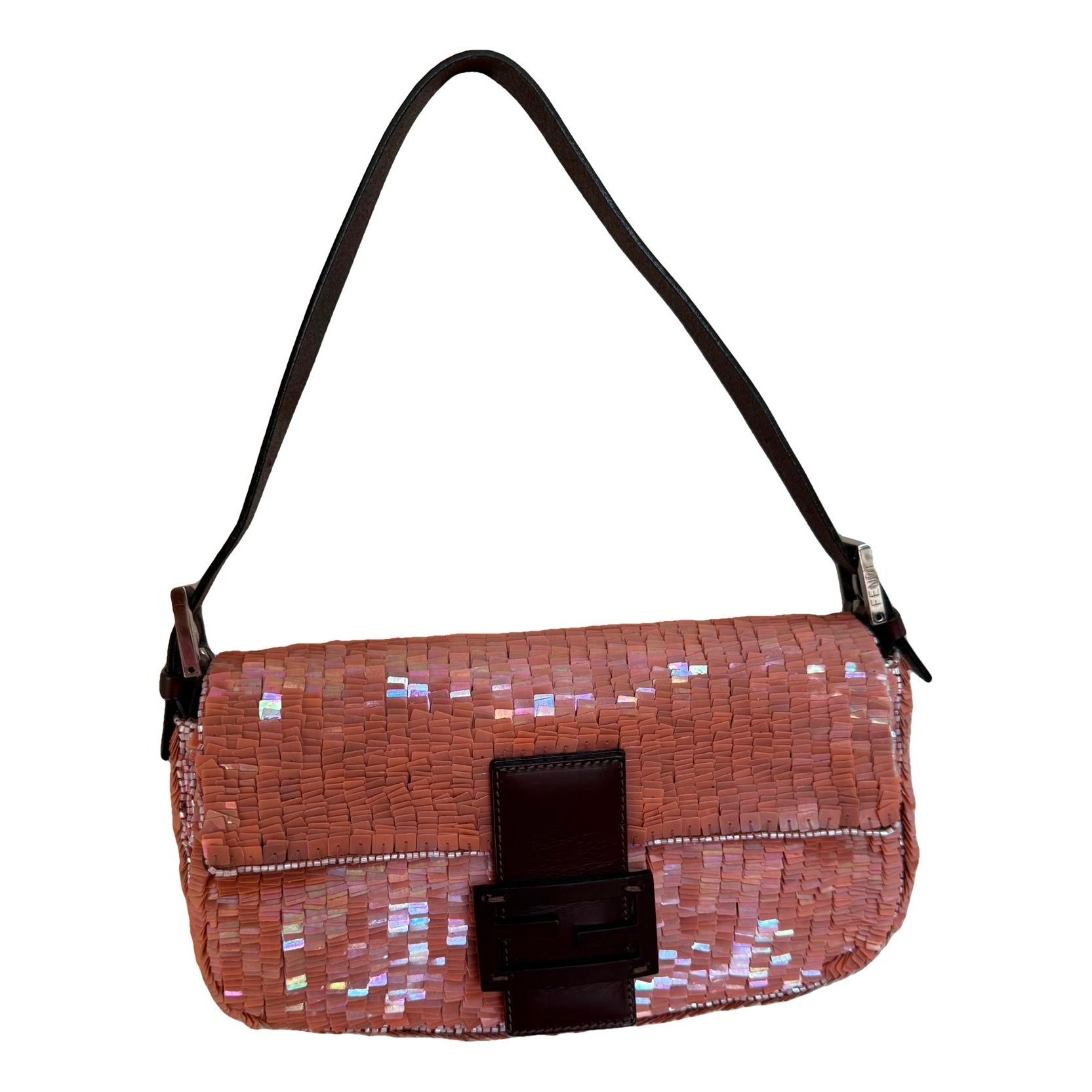 Baguette glitter handbag