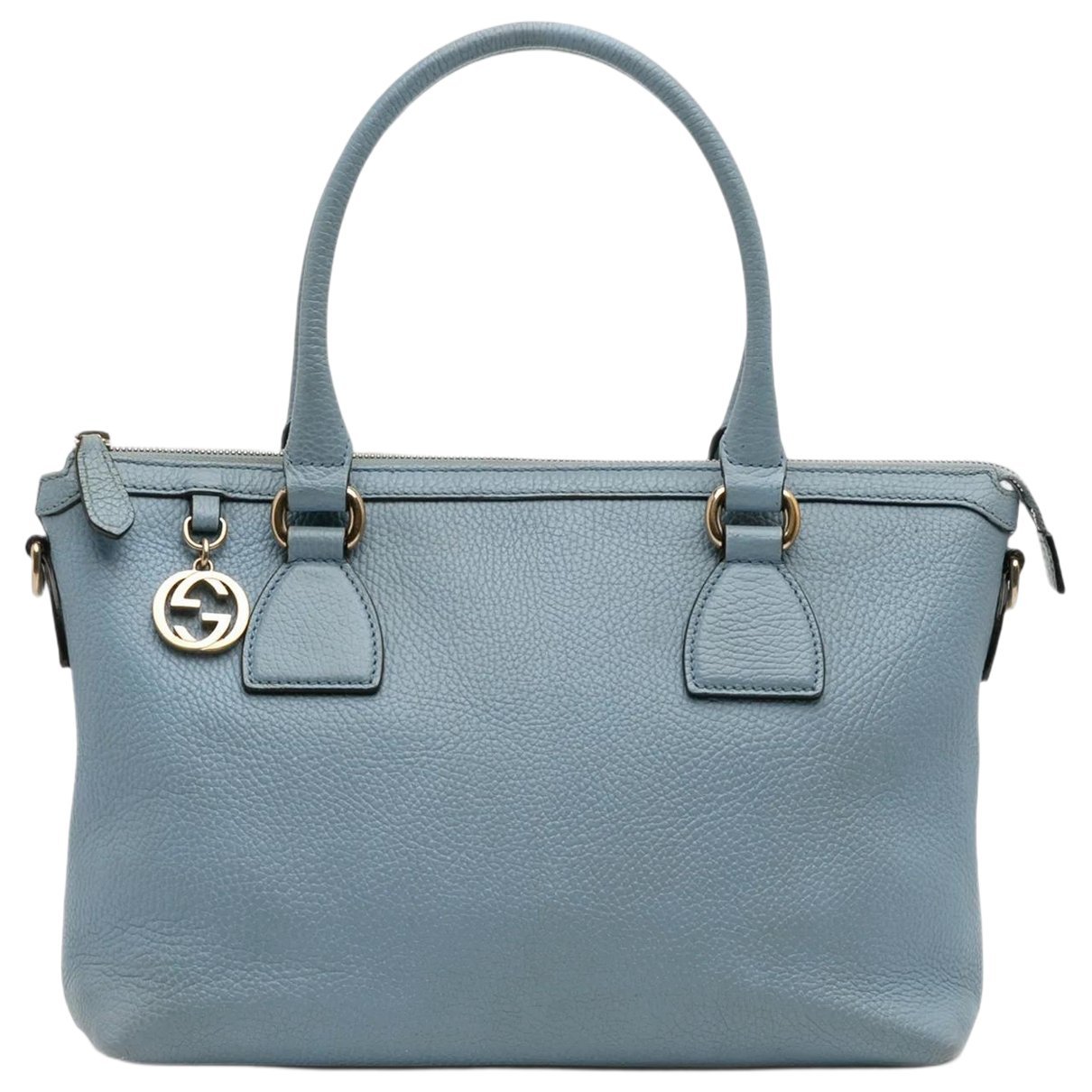 Interlocking leather satchel