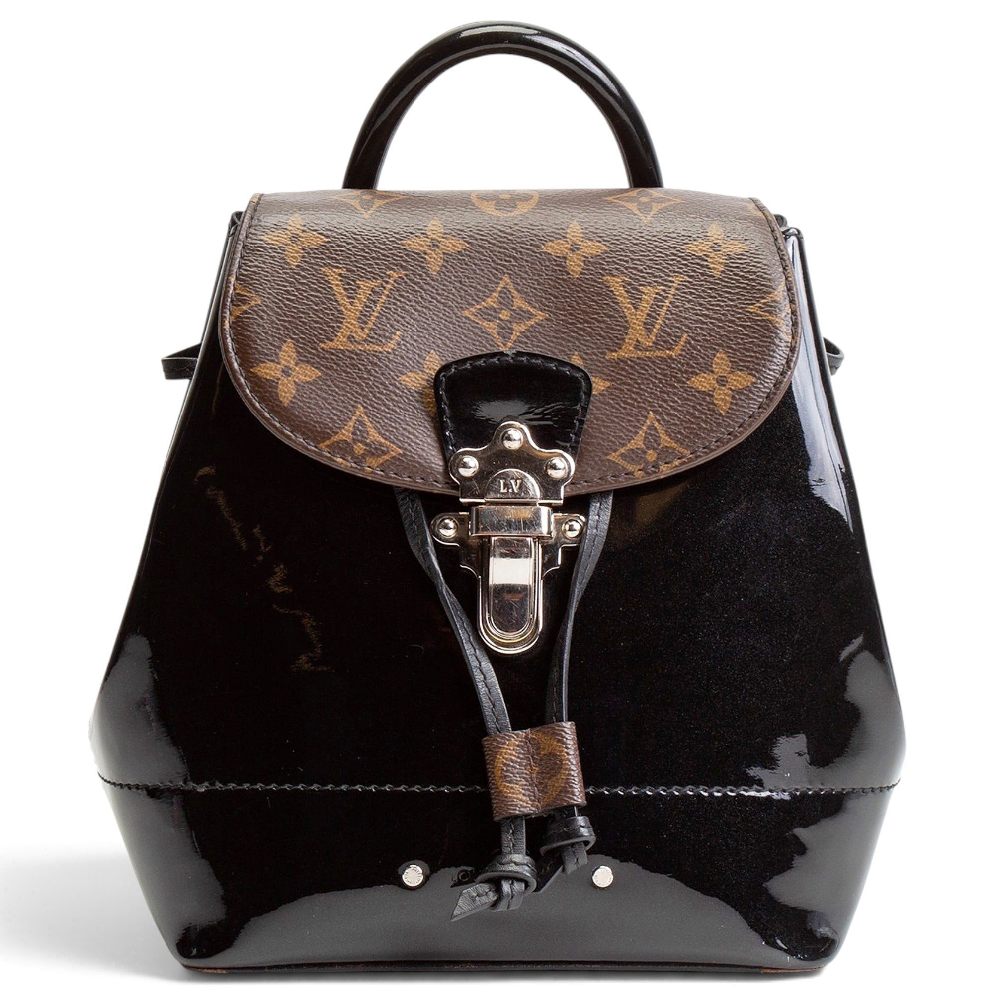 Hot Springs patent leather backpack