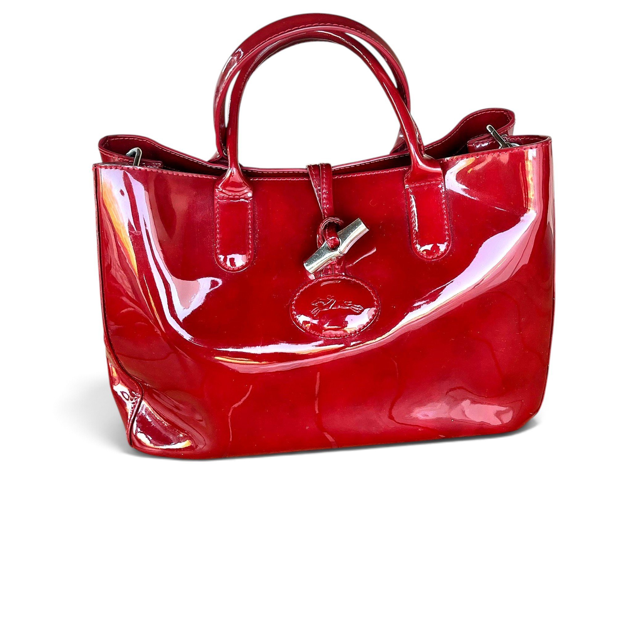 Roseau patent leather handbag