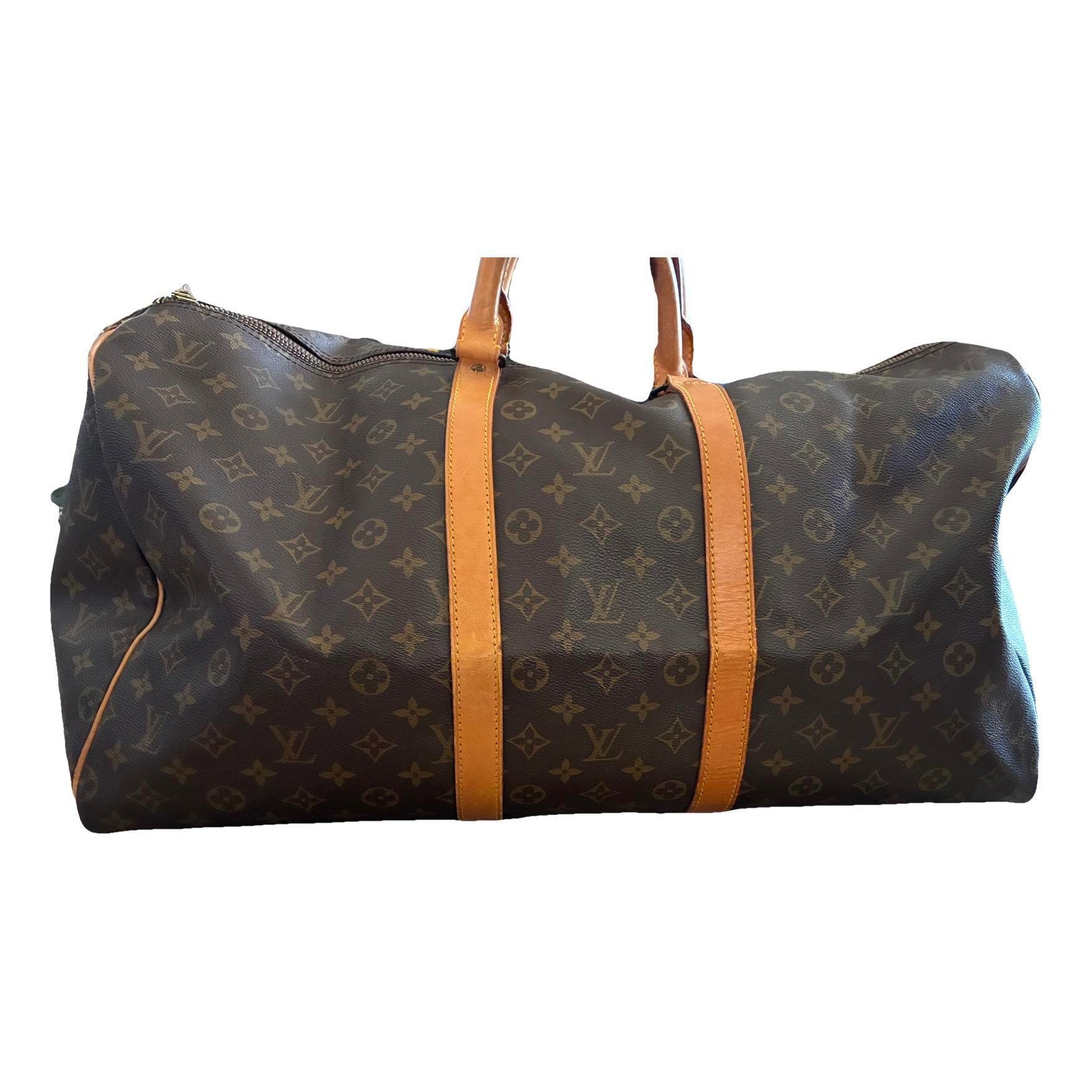 Keepall leather travel bag