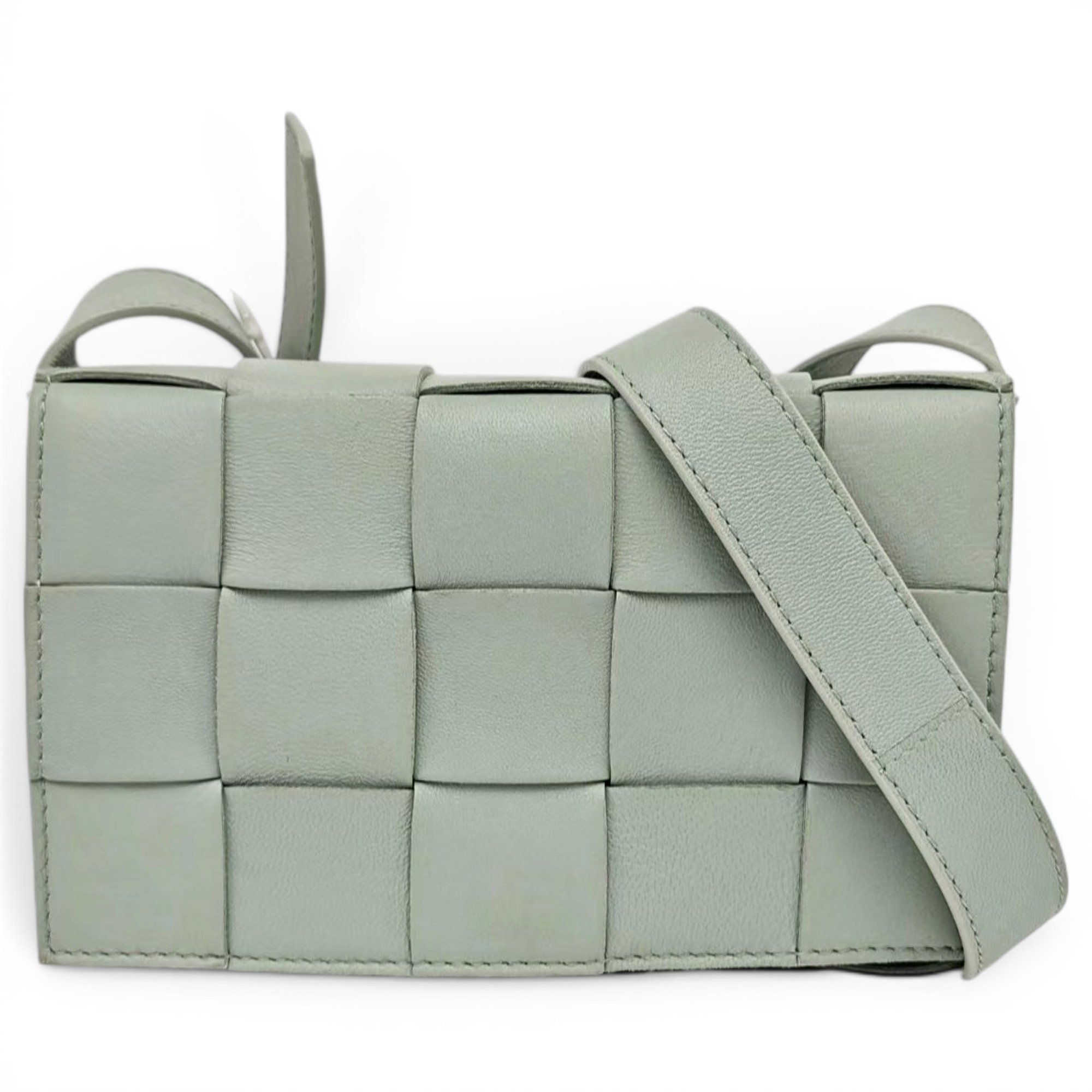Cassette leather handbag