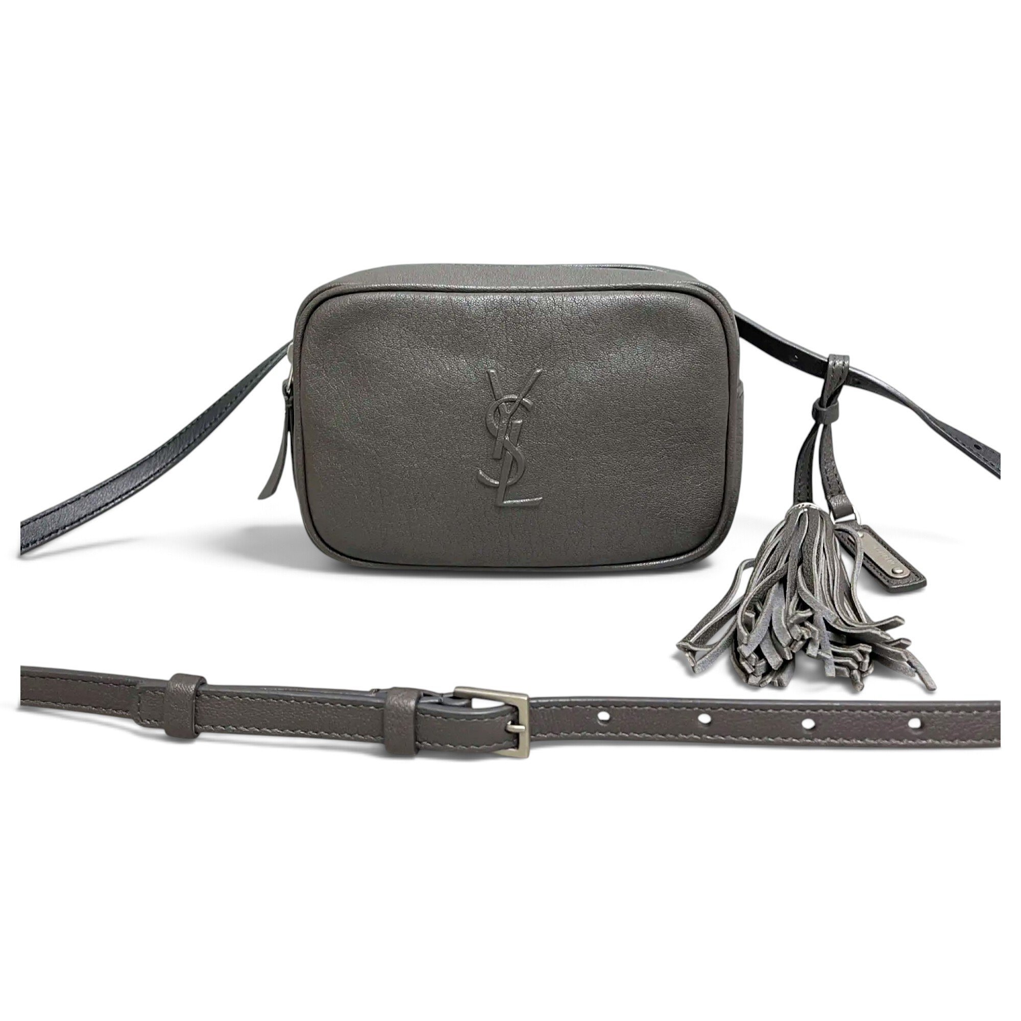 Camera Lou leather crossbody bag