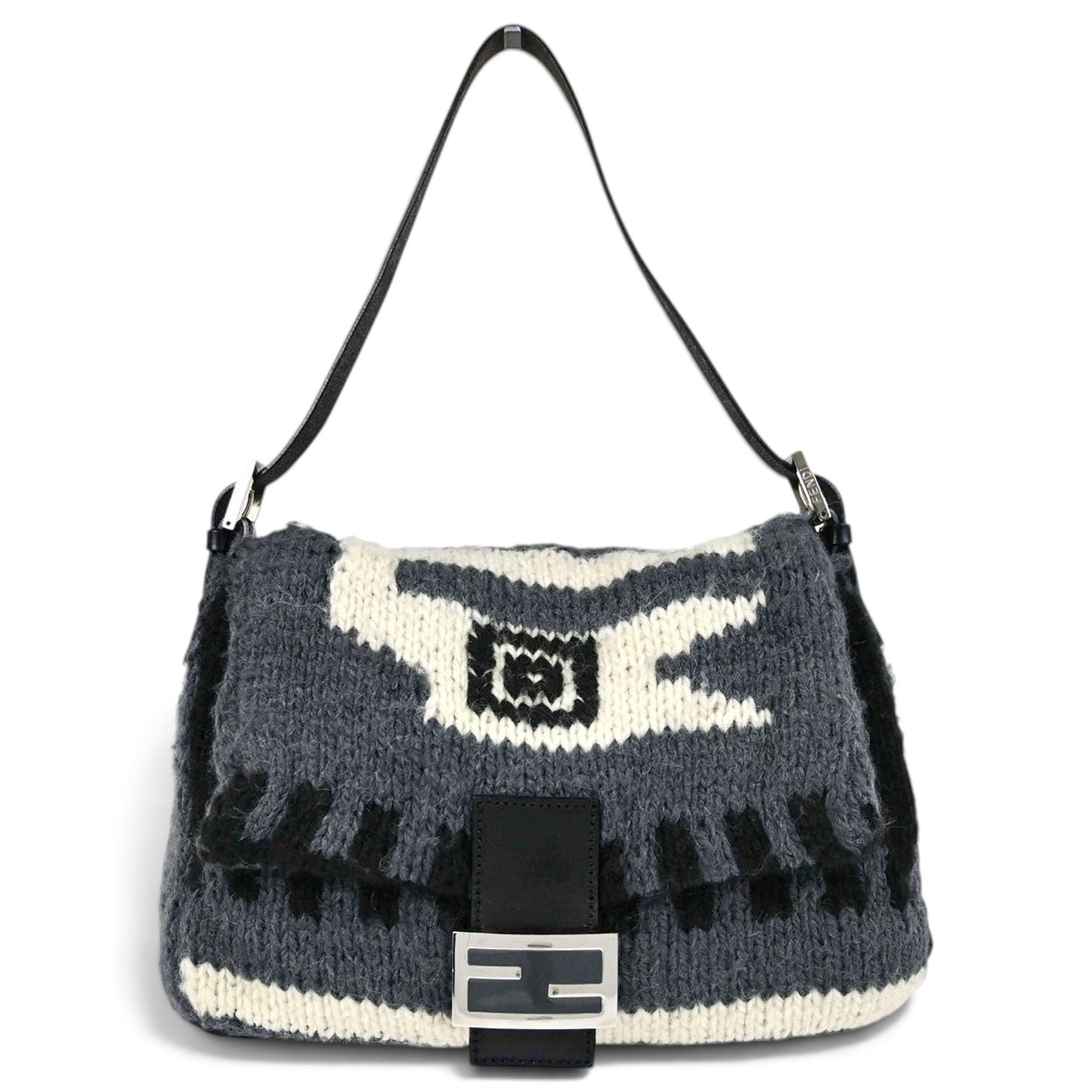 Fendi Mamma Baguette wool handbag
