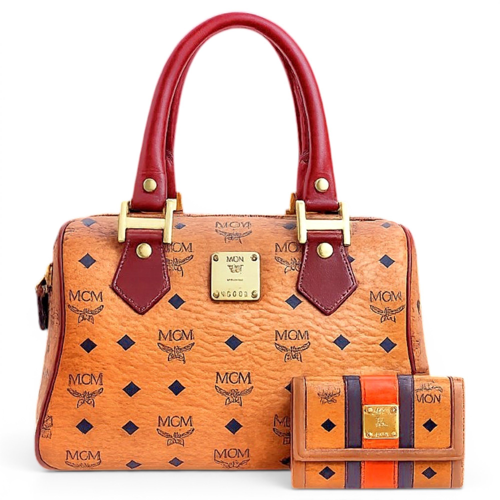 MCM Boston leather handbag
