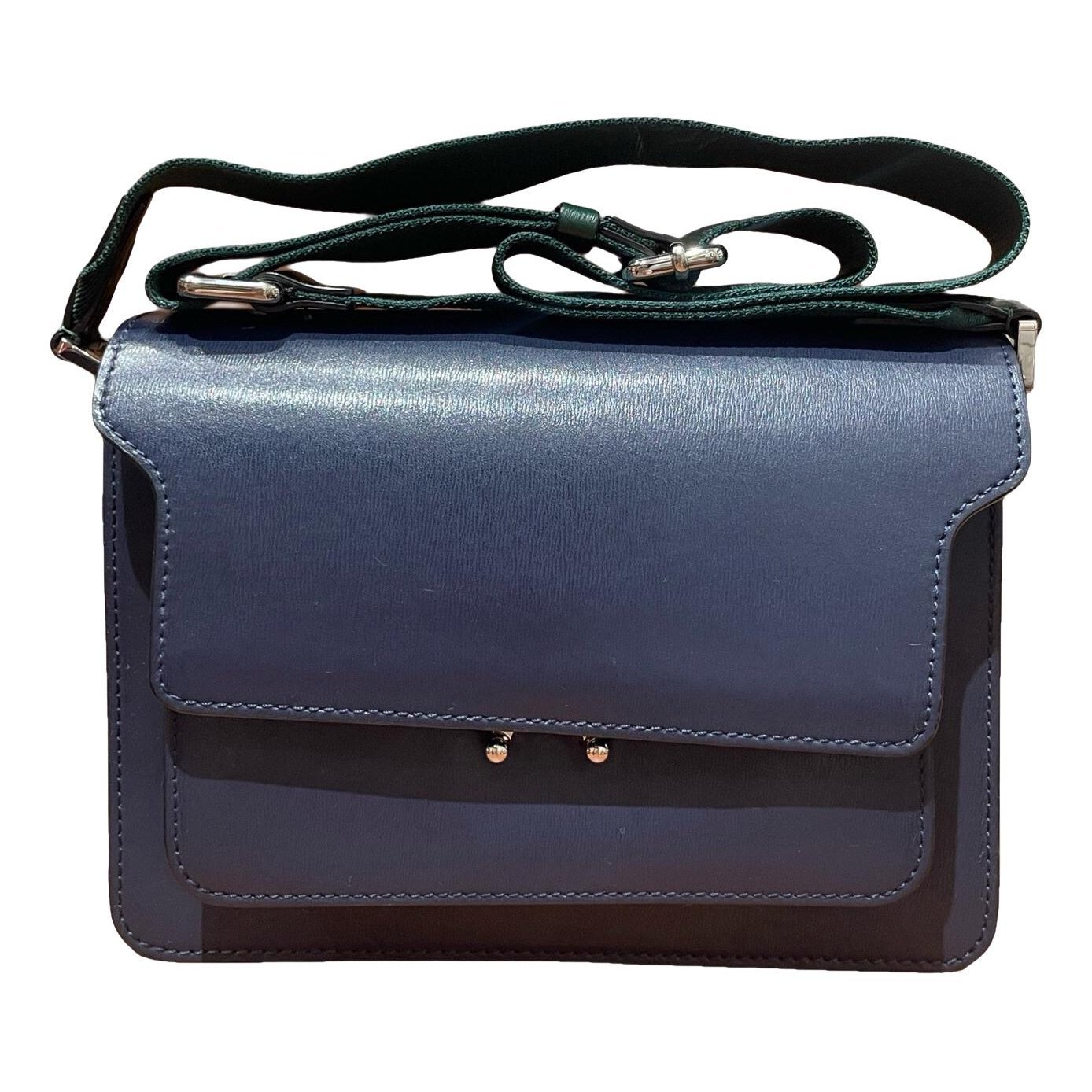 Trunk leather crossbody bag