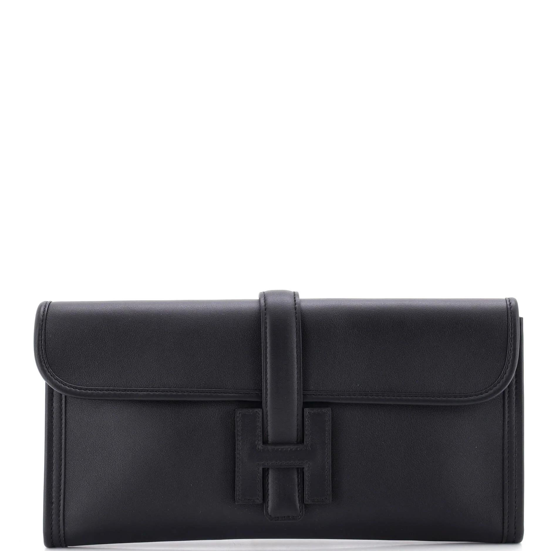 Leather clutch bag