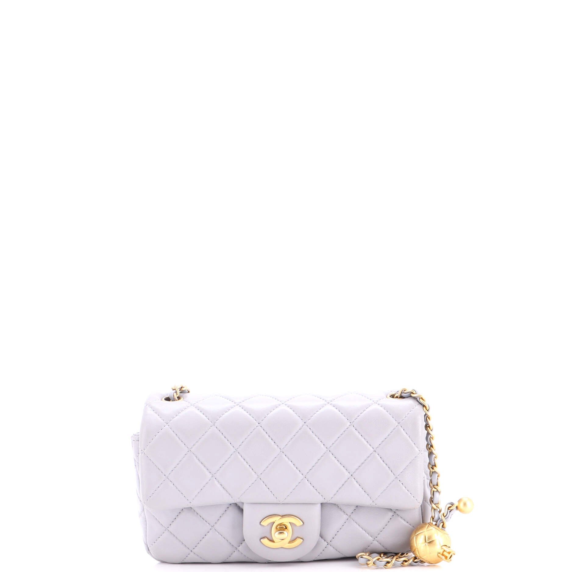 Pearl Crush Flap Bag Quilted Lambskin Mini