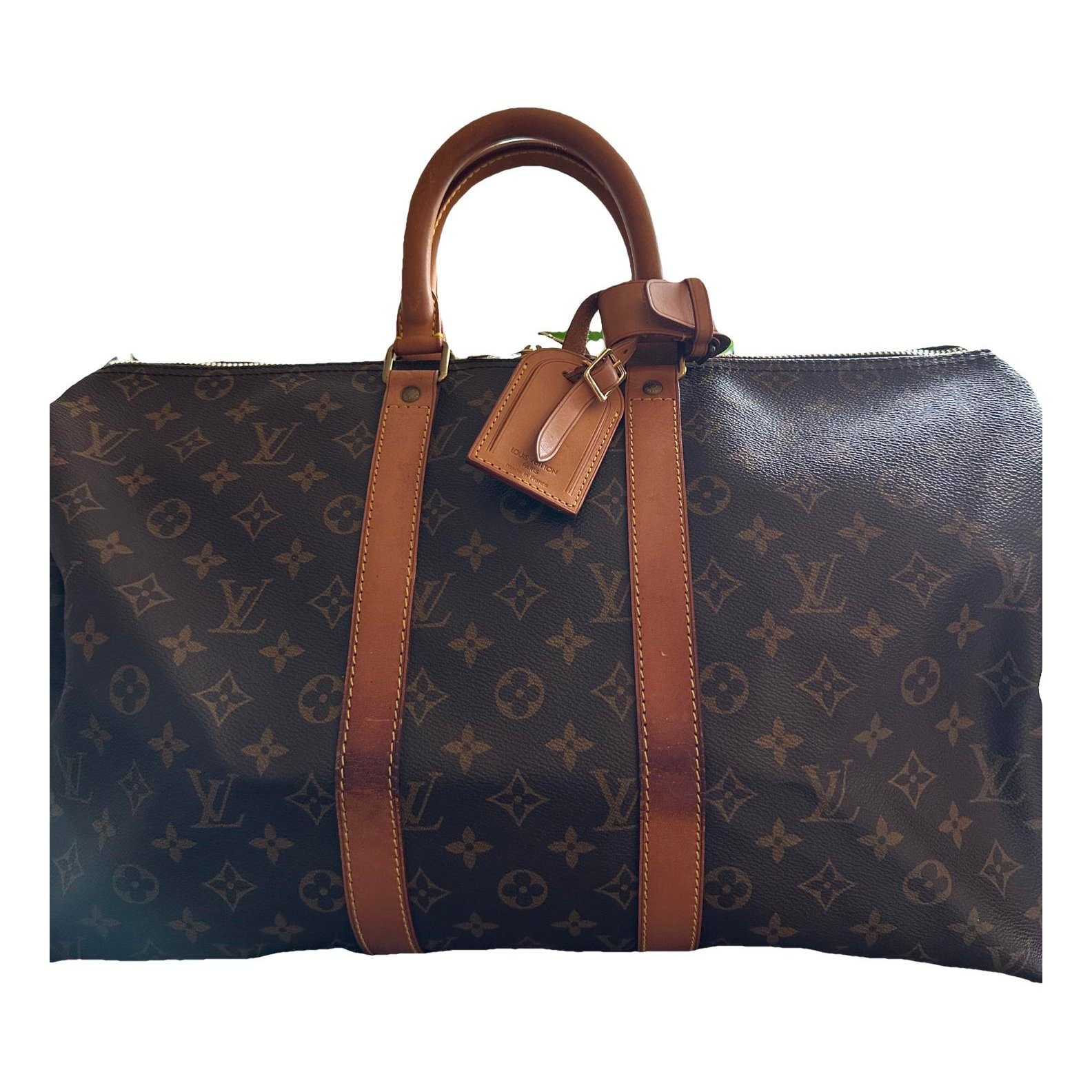 Keepall leather travel bag
