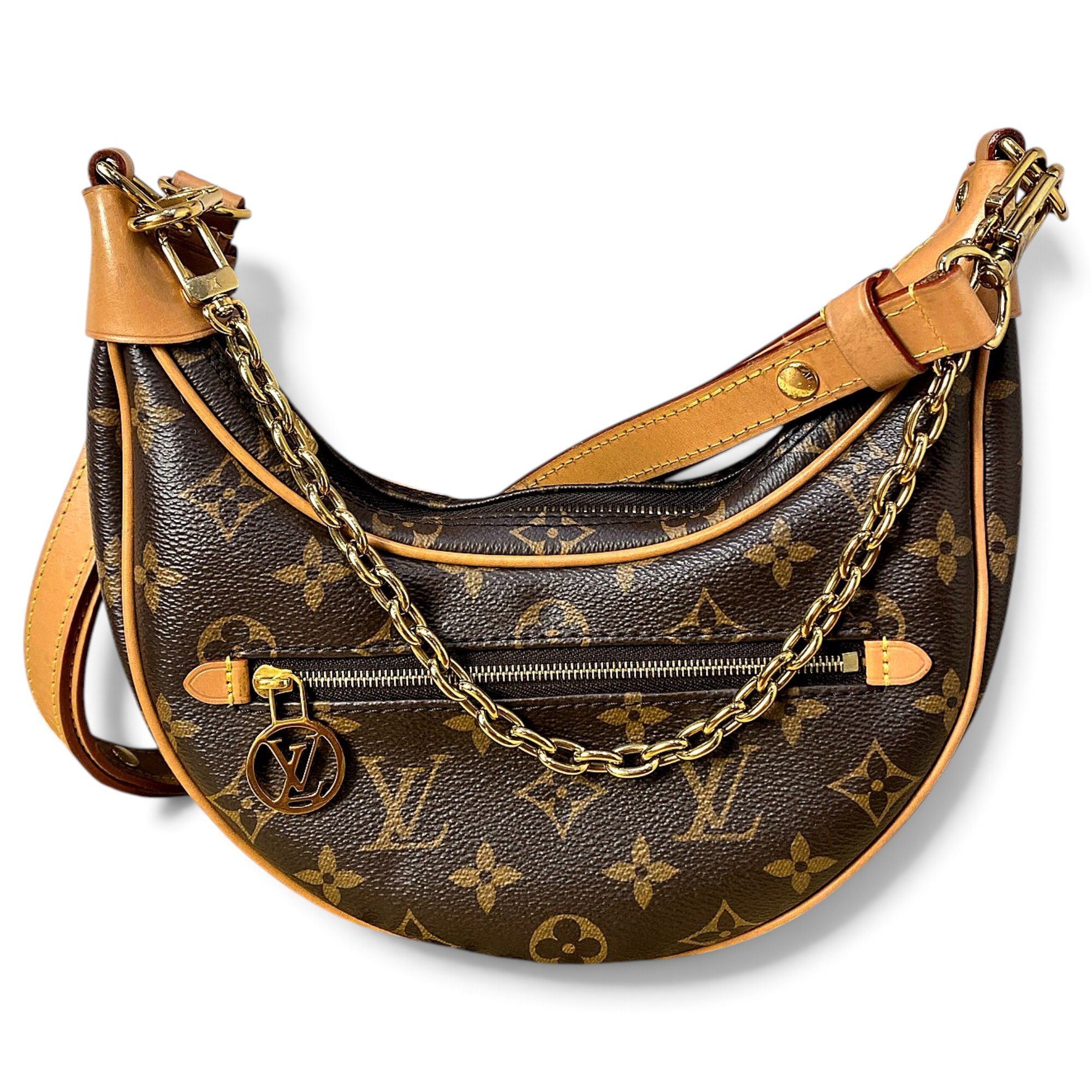 Loop leather handbag