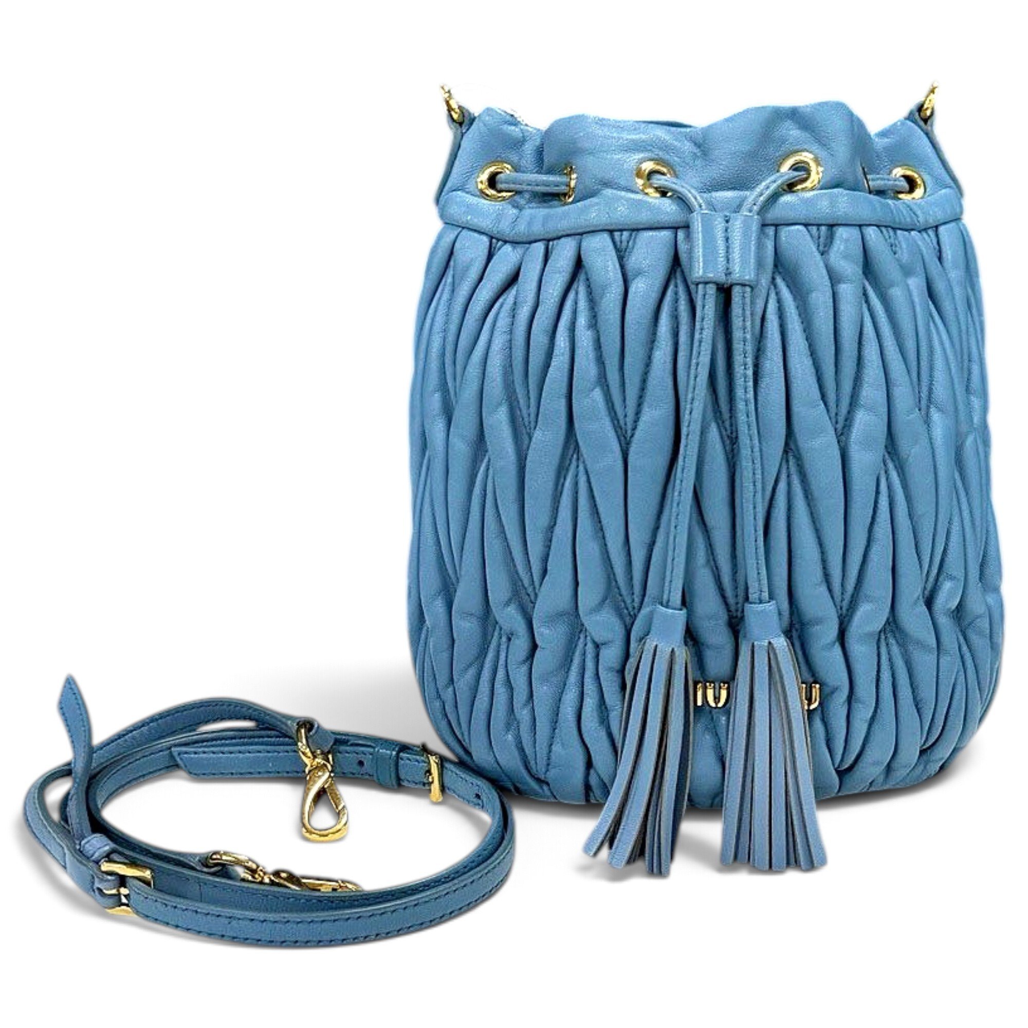 Matelassé leather crossbody bag