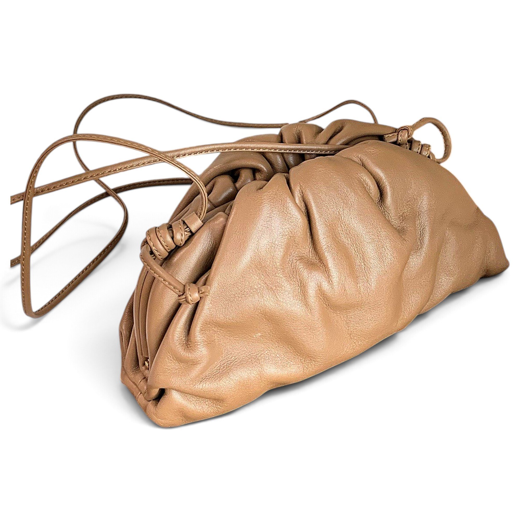 Pouch leather handbag