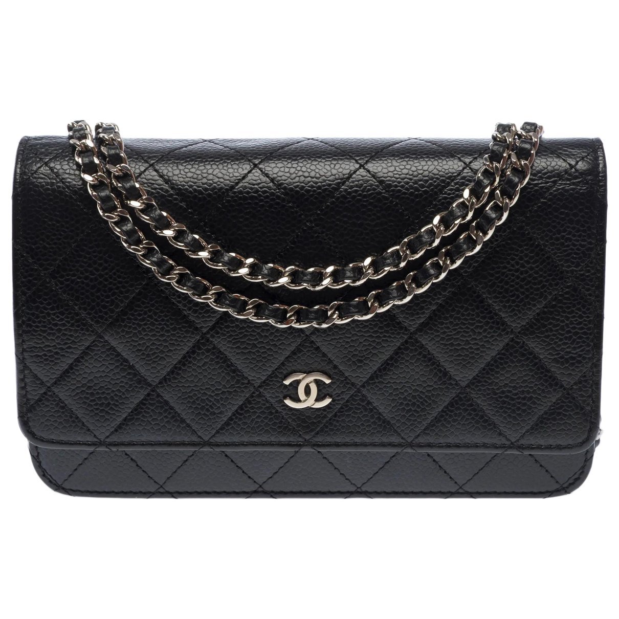 Wallet On Chain leather handbag