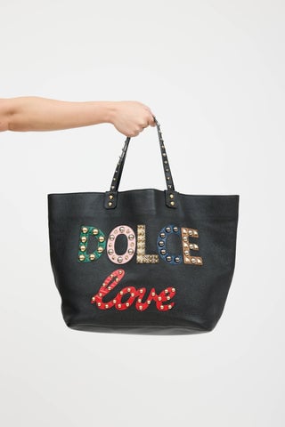 Leather Beatrice Studded Tote Bag