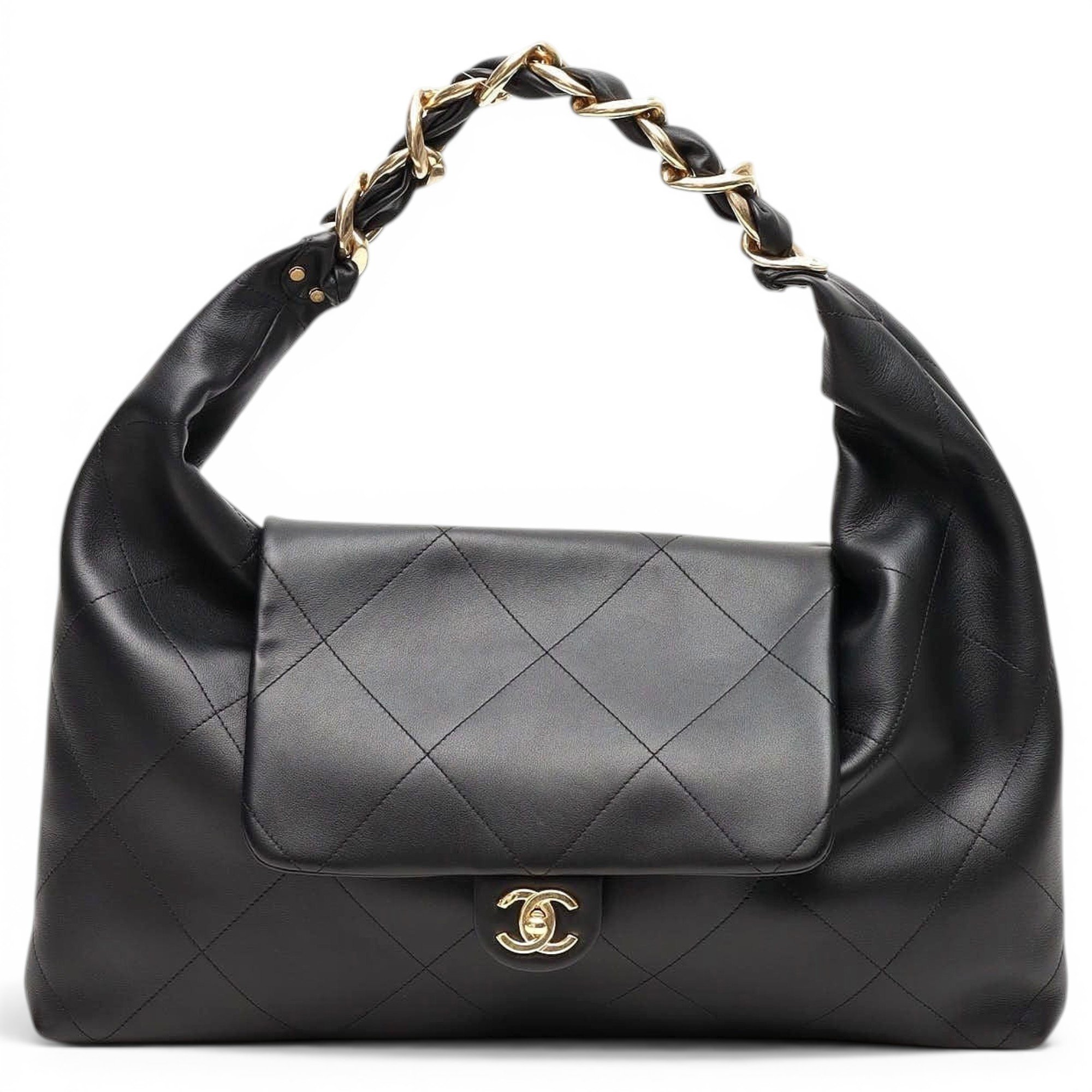 Trendy CC leather handbag