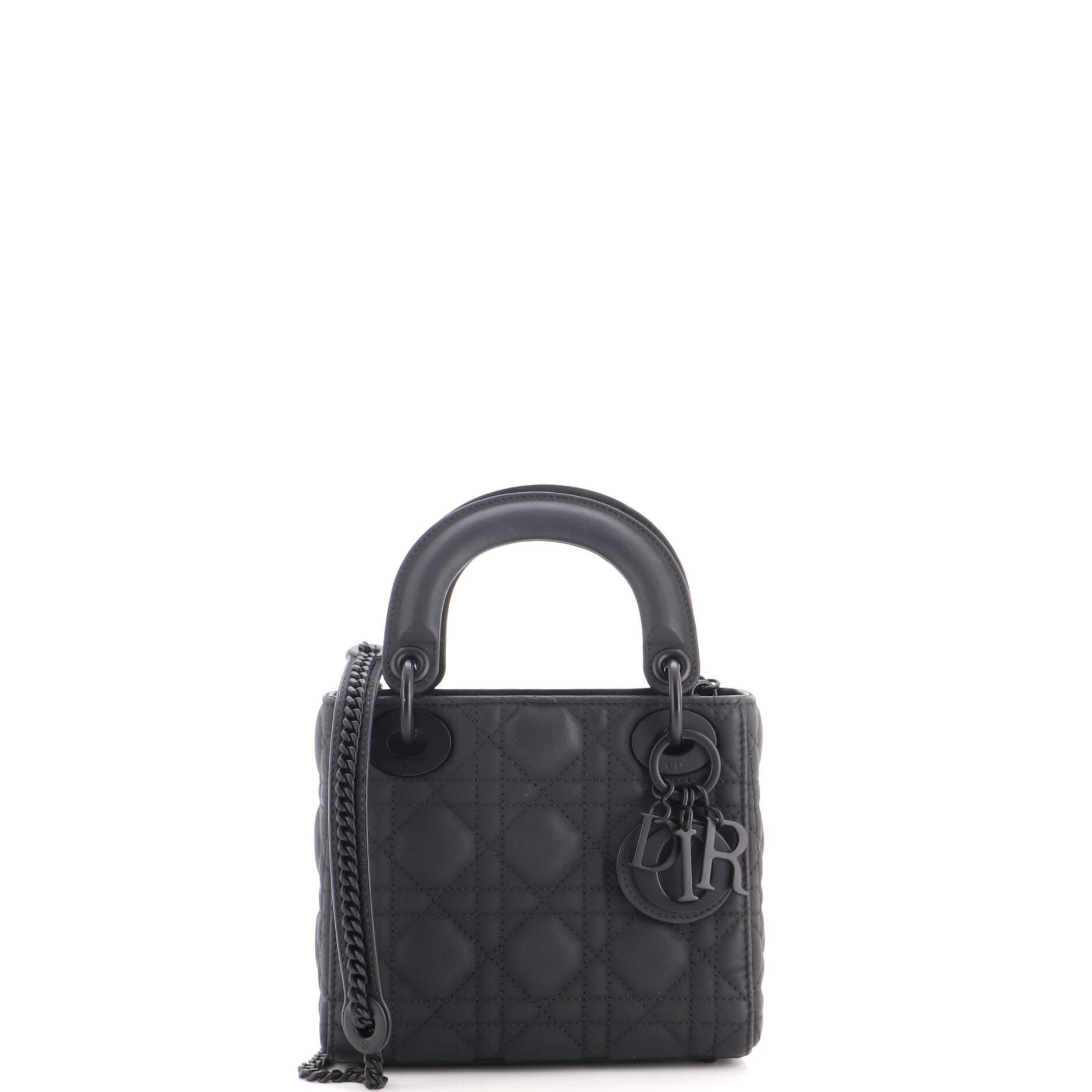 Ultra Matte Lady Dior Chain Bag Cannage Quilt Calfskin Mini