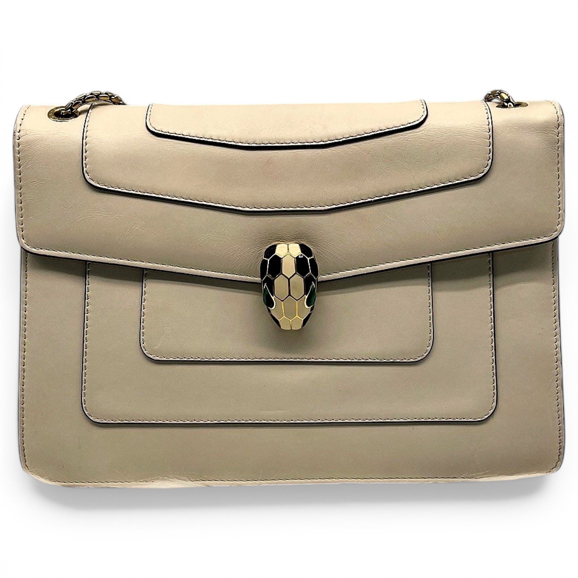 Serpenti leather handbag