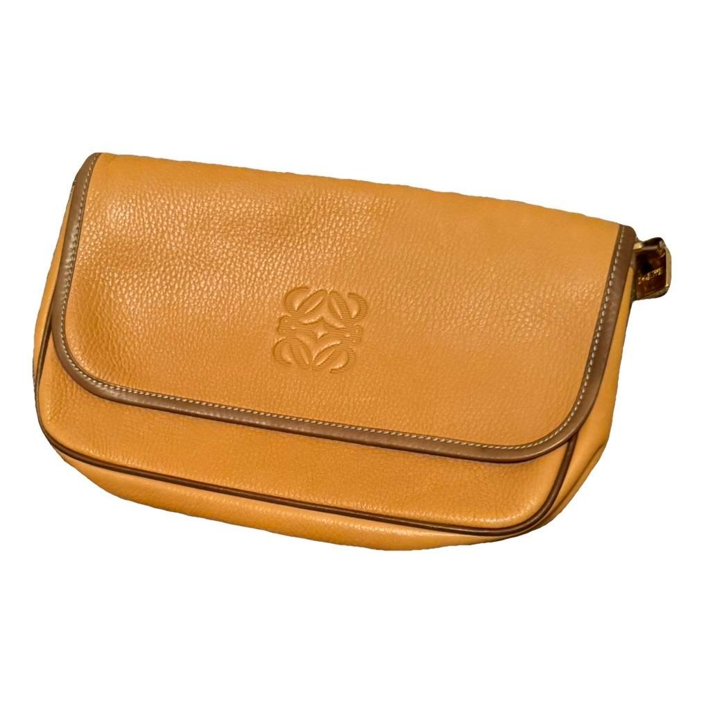 Leather clutch bag
