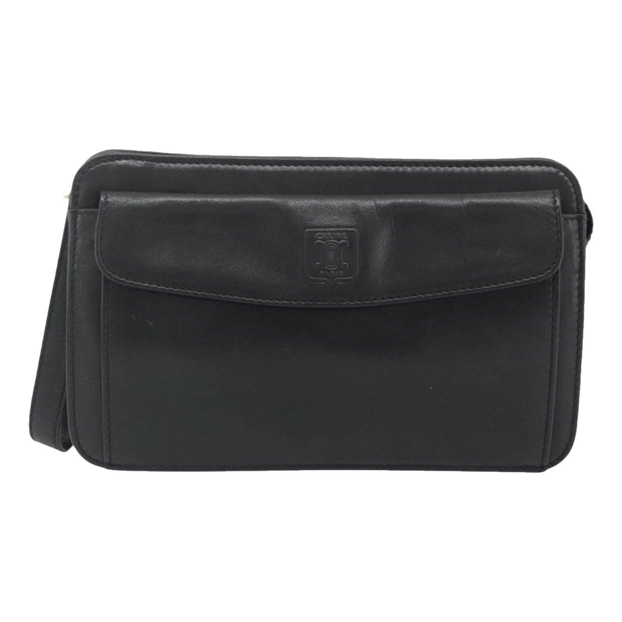 Leather clutch bag