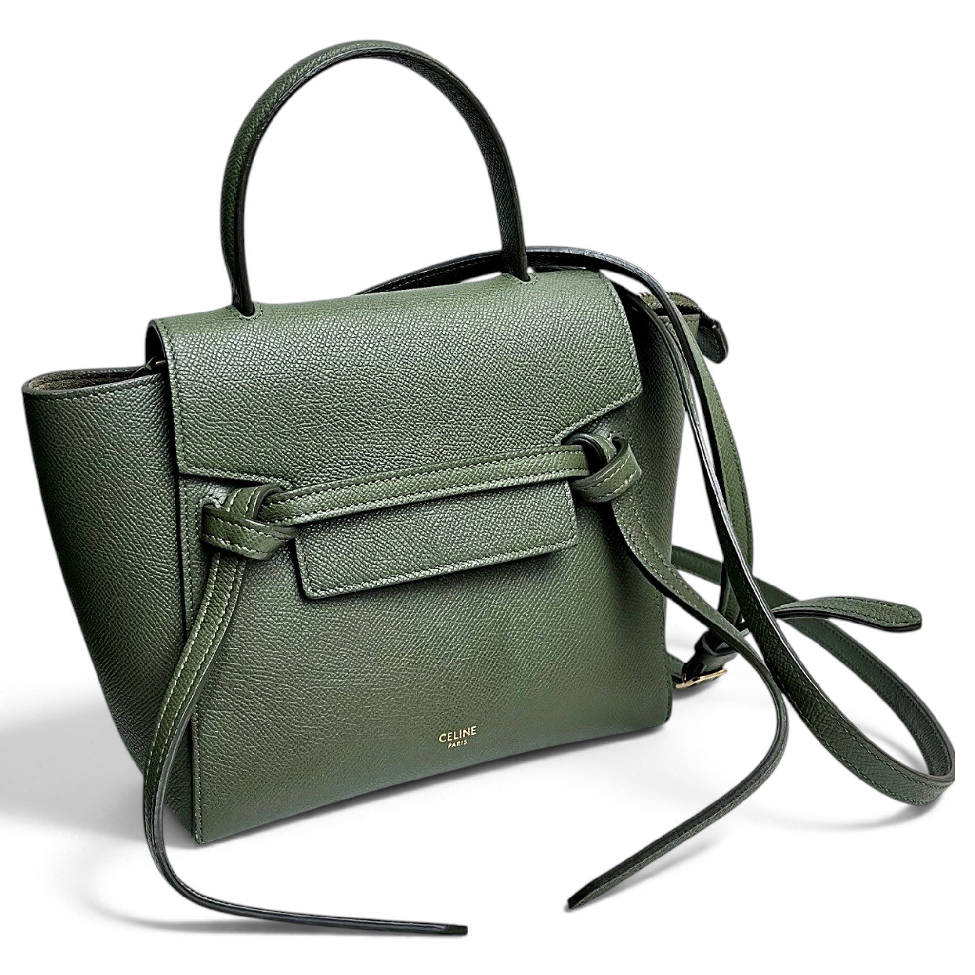 Belt leather handbag